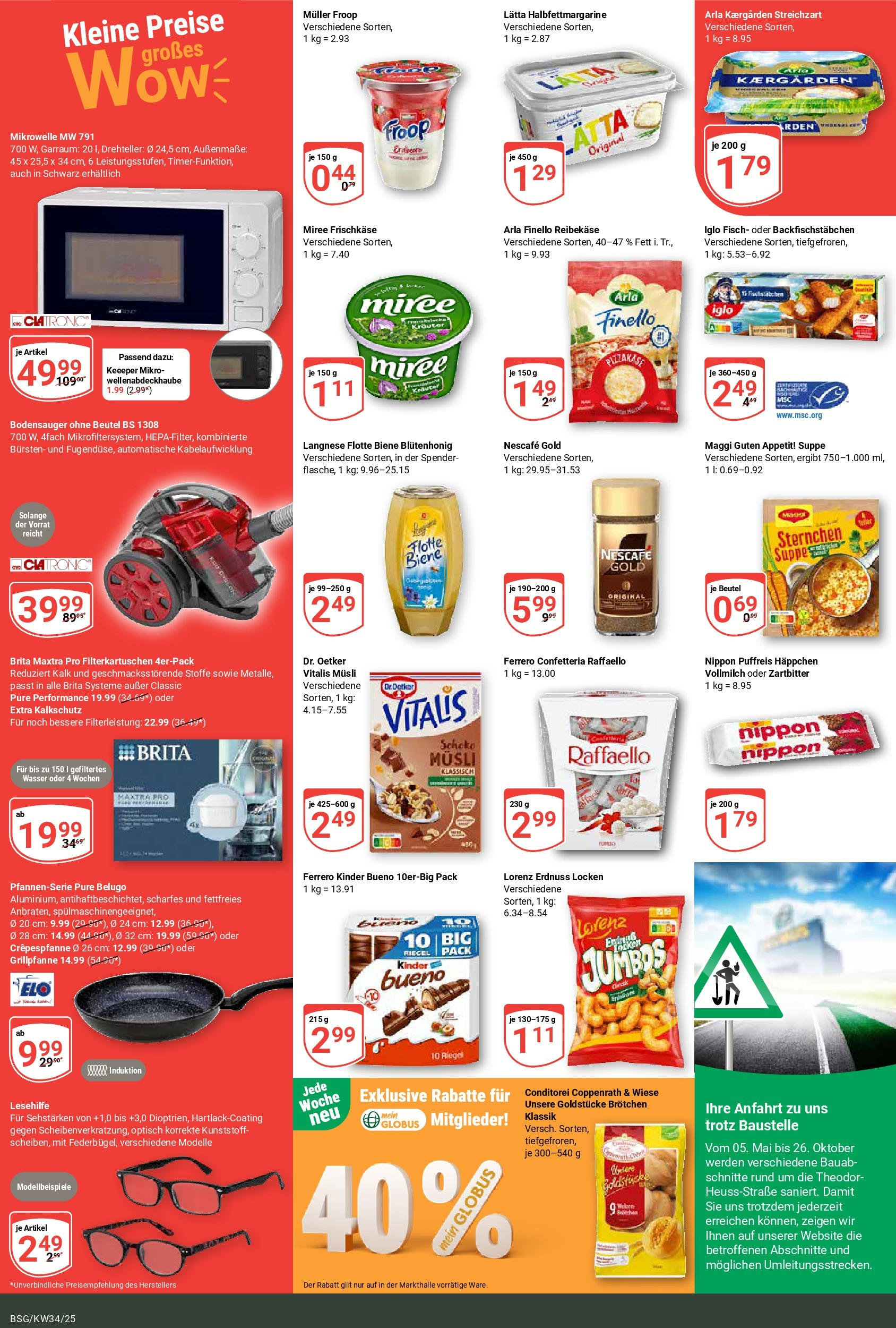 Globus prospekt Braunschweig	 (ab 17.08.2025) » Angebote online | Seite: 2 | Produkte: Froop, Iglo, Fisch, Wasser