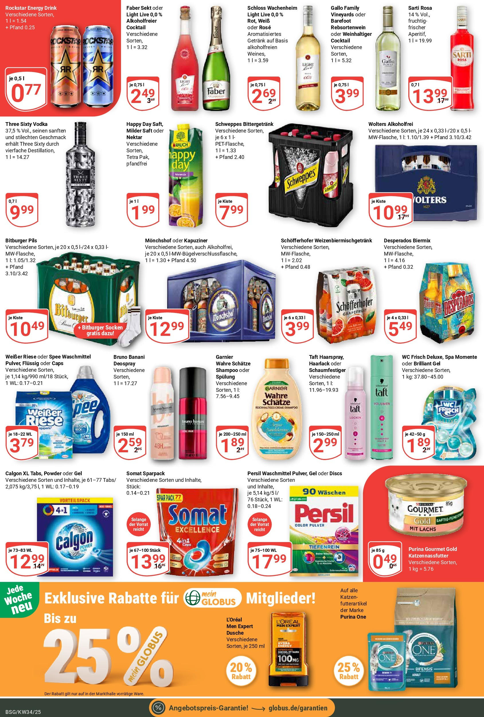Globus prospekt Braunschweig	 (ab 17.08.2025) » Angebote online | Seite: 4 | Produkte: Monchshof, Desperados, Purina gourmet gold, Persil