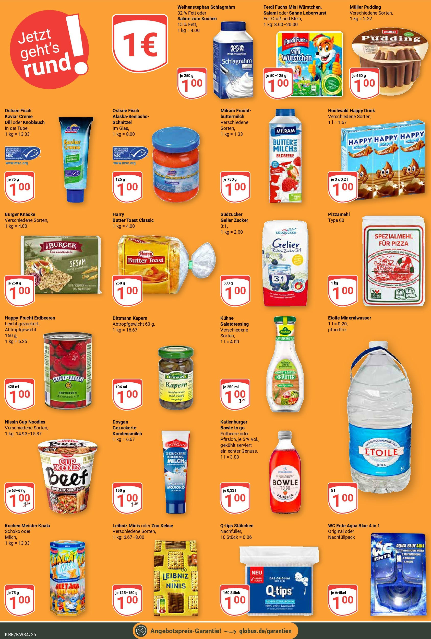 Globus prospekt Krefeld	 (ab 17.08.2025) » Angebote online | Seite: 22 | Produkte: Schnitzel, Zucker, Knoblauch, Ente