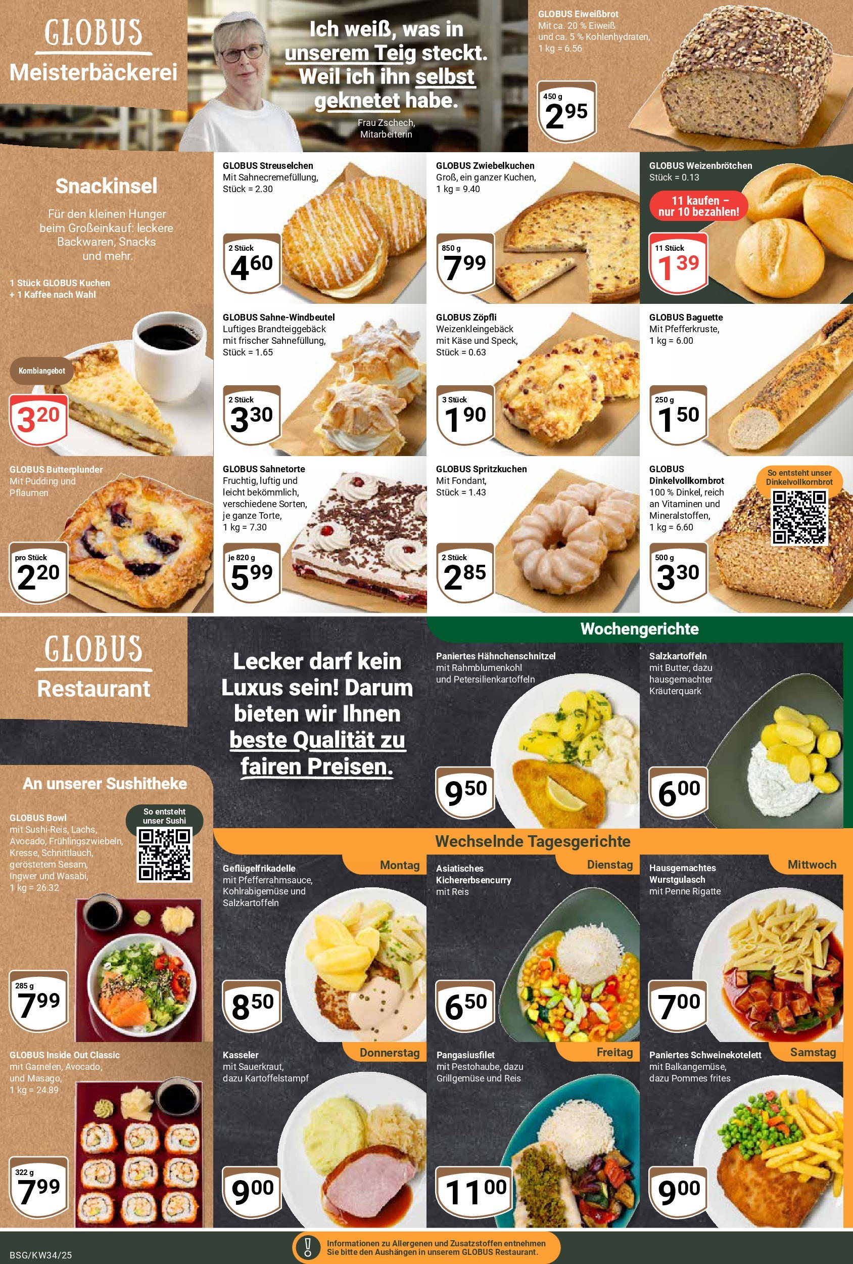 Globus prospekt Braunschweig	 (ab 17.08.2025) » Angebote online | Seite: 7 | Produkte: Pflaumen, Käse, Baguette, Kuchen