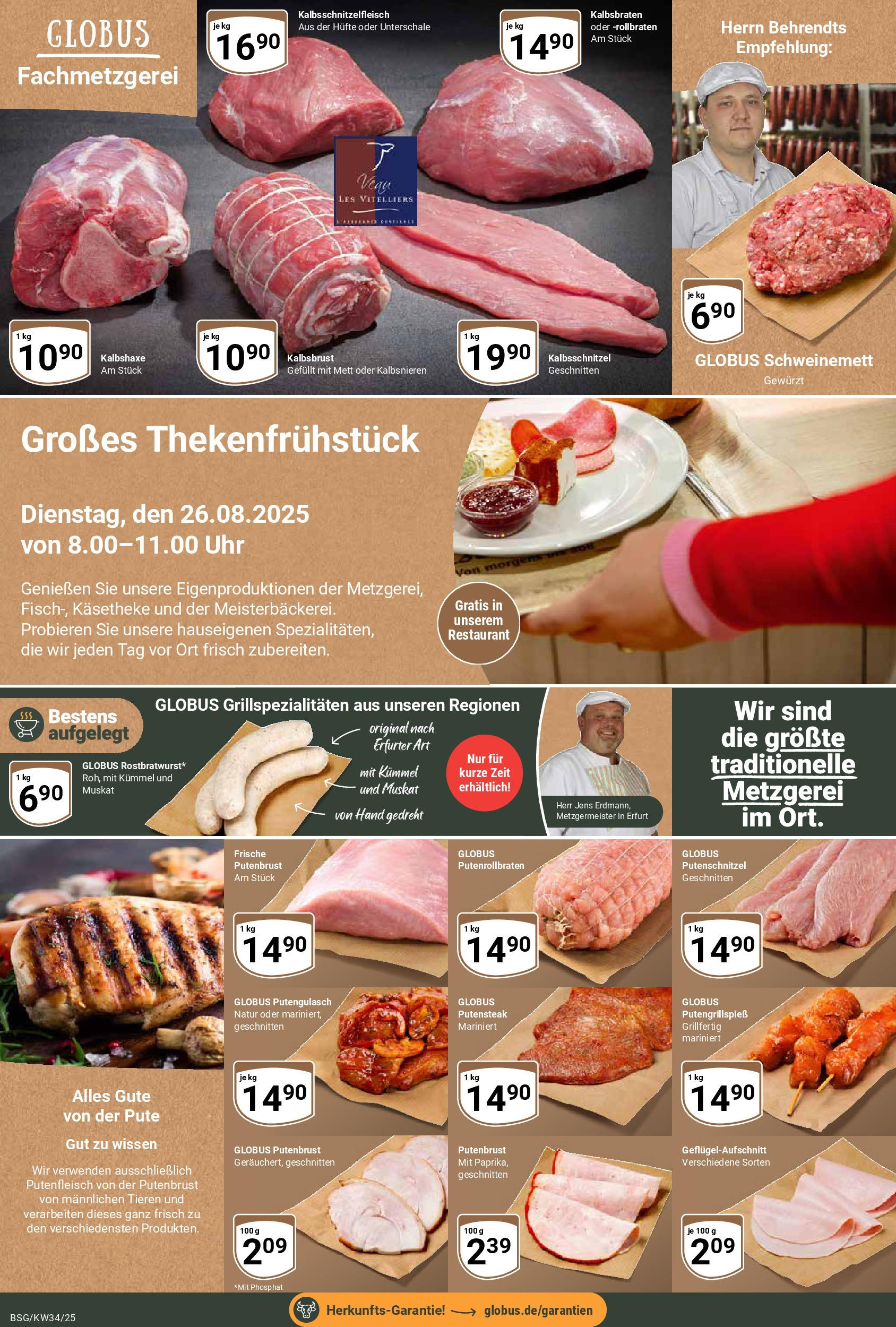 Globus prospekt Braunschweig	 (ab 17.08.2025) » Angebote online | Seite: 9 | Produkte: Pute, Putenschnitzel, Uhr