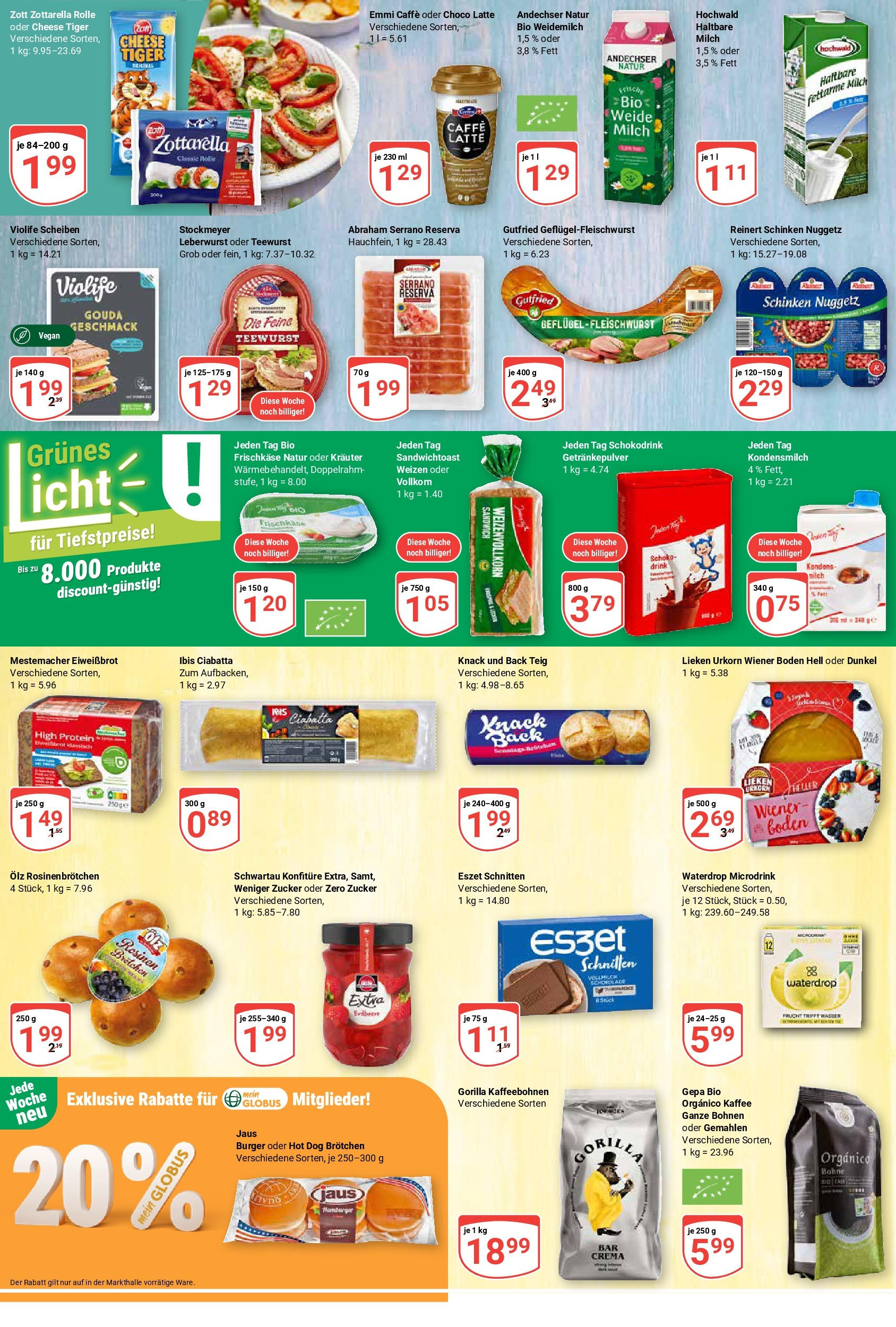 Globus prospekt Bobenheim-Roxheim	 (ab 17.08.2025) » Angebote online | Seite: 13 | Produkte: Gouda, Rosinen, Schinken, Frischkase