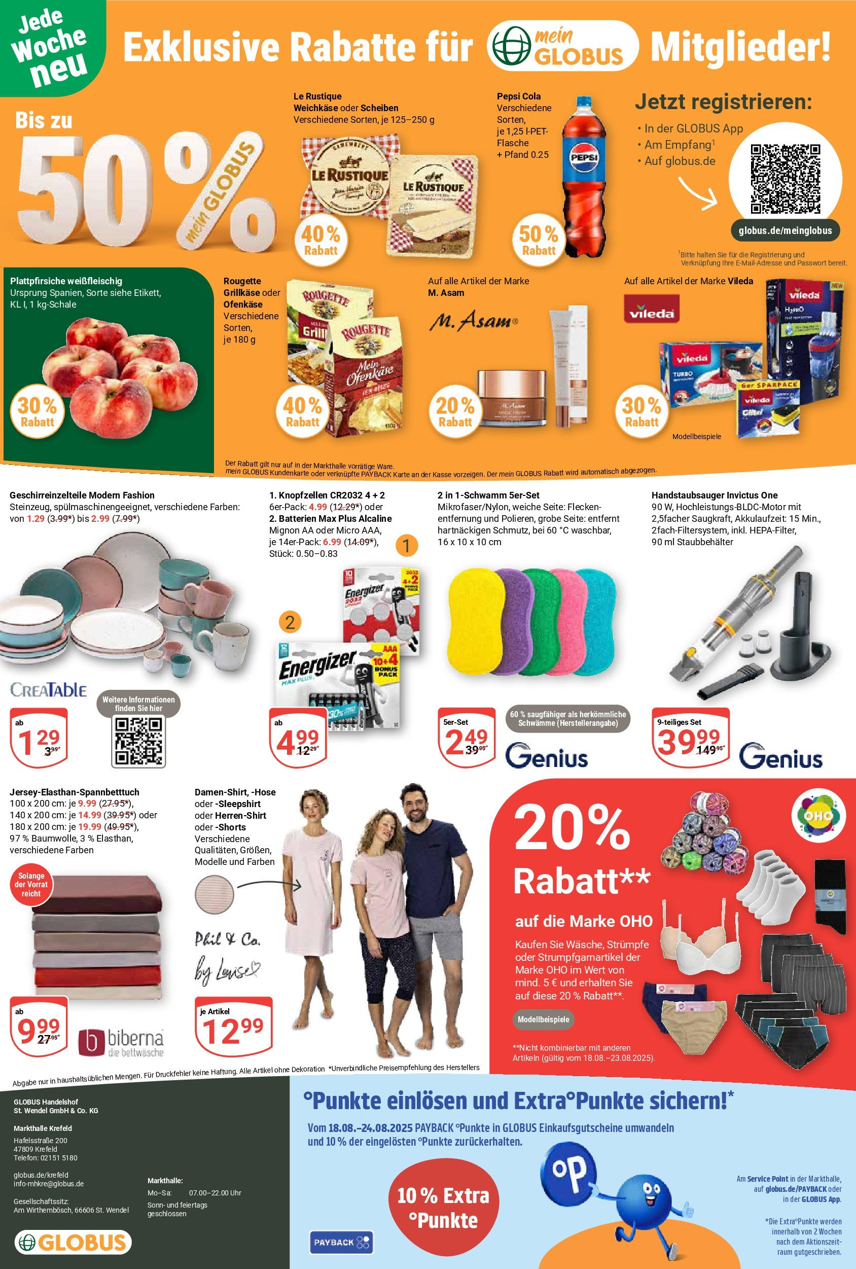 Globus prospekt Krefeld	 (ab 17.08.2025) » Angebote online | Seite: 27 | Produkte: Bettwäsche, Hose, Pepsi, Uhr