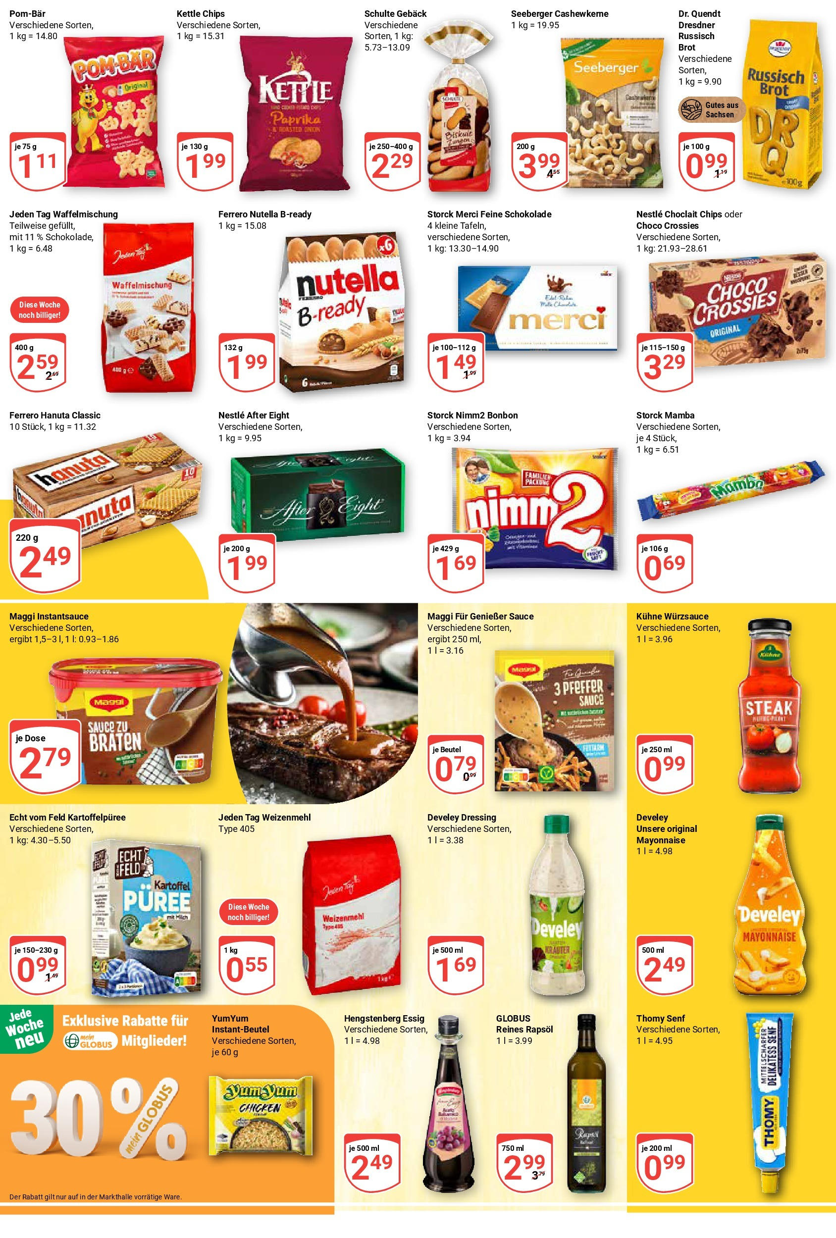 Globus prospekt Bobenheim-Roxheim	 (ab 17.08.2025) » Angebote online | Seite: 15 | Produkte: Merci, Paprika, Brot, Steak