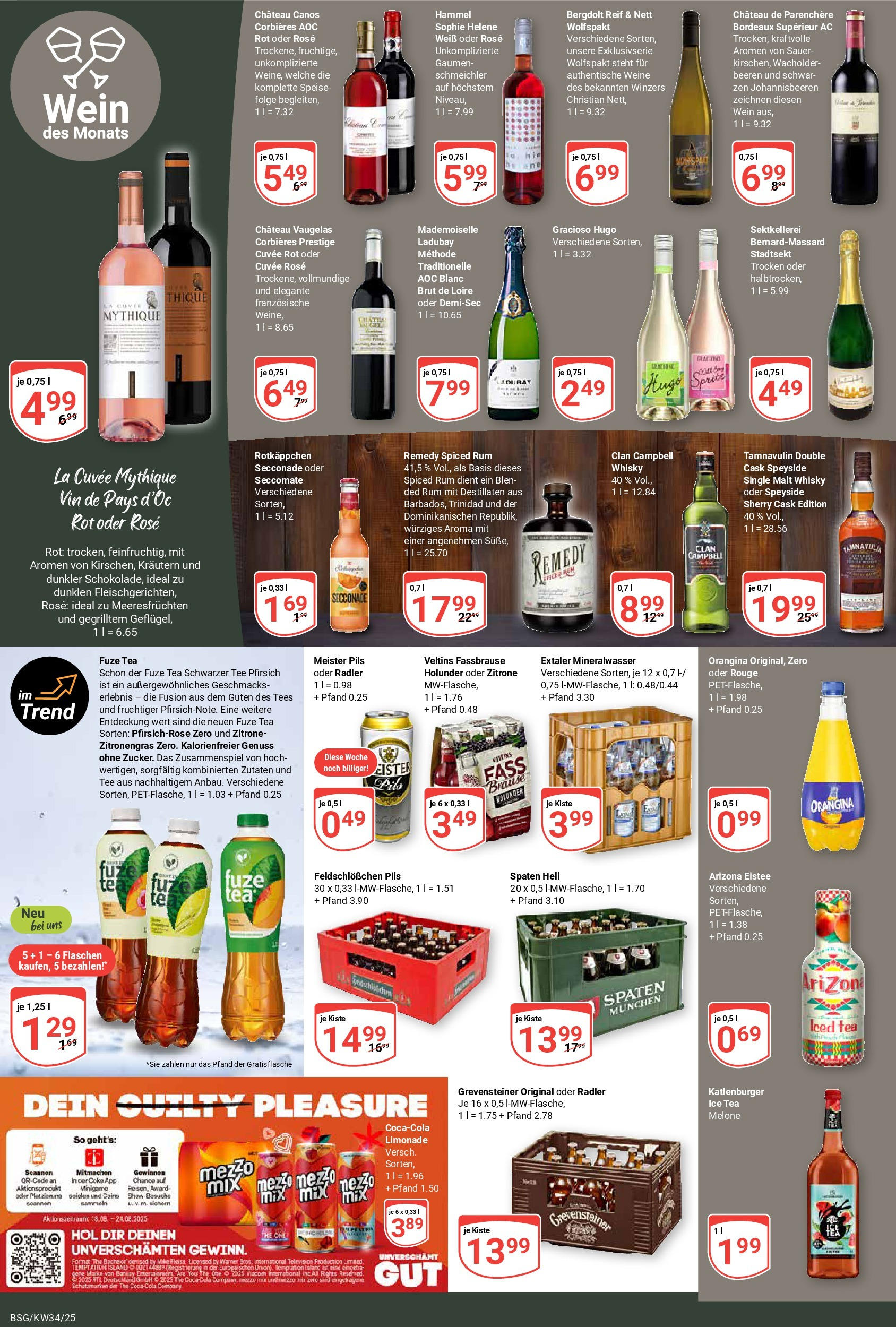 Globus prospekt Braunschweig	 (ab 17.08.2025) » Angebote online | Seite: 16 | Produkte: Rouge, Pfirsich, Melone, Fassbrause
