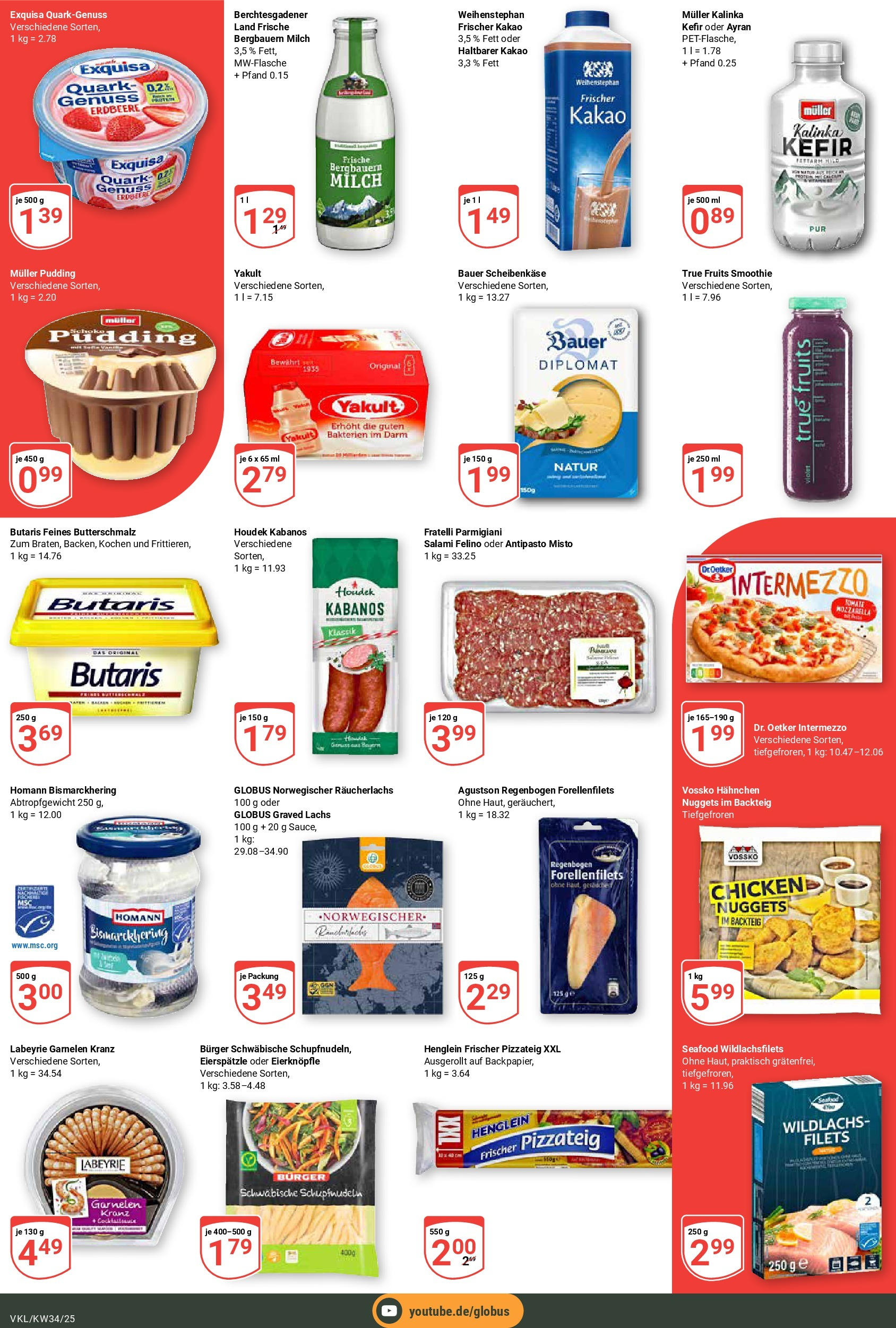 Globus prospekt Völklingen	 (ab 17.08.2025) » Angebote online | Seite: 4 | Produkte: Milch, Garnelen, Pudding, Räucherlachs