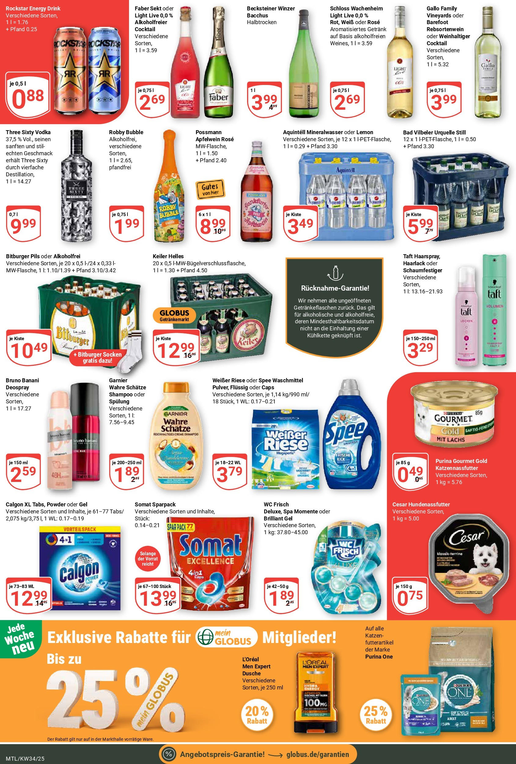 Globus prospekt Maintal-Dörnigheim	 (ab 17.08.2025) » Angebote online | Seite: 4 | Produkte: Purina one, Sekt, Shampoo, Mineralwasser