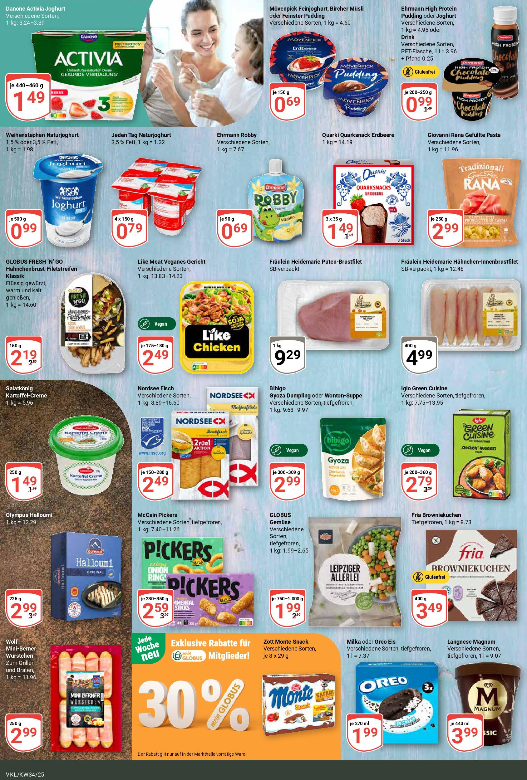 Globus prospekt Völklingen	 (ab 17.08.2025) » Angebote online | Seite: 11 | Produkte: Pudding, Fisch, Gemüse, Like meat
