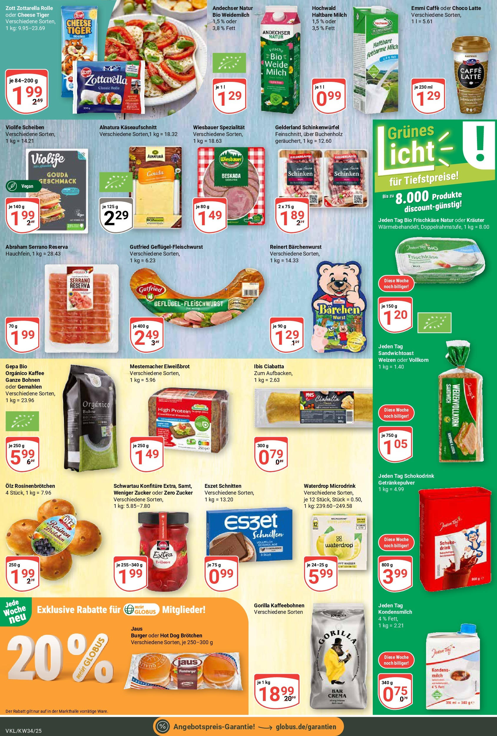 Globus prospekt Völklingen	 (ab 17.08.2025) » Angebote online | Seite: 13 | Produkte: Kaffee, Gouda, Burger, Schinken