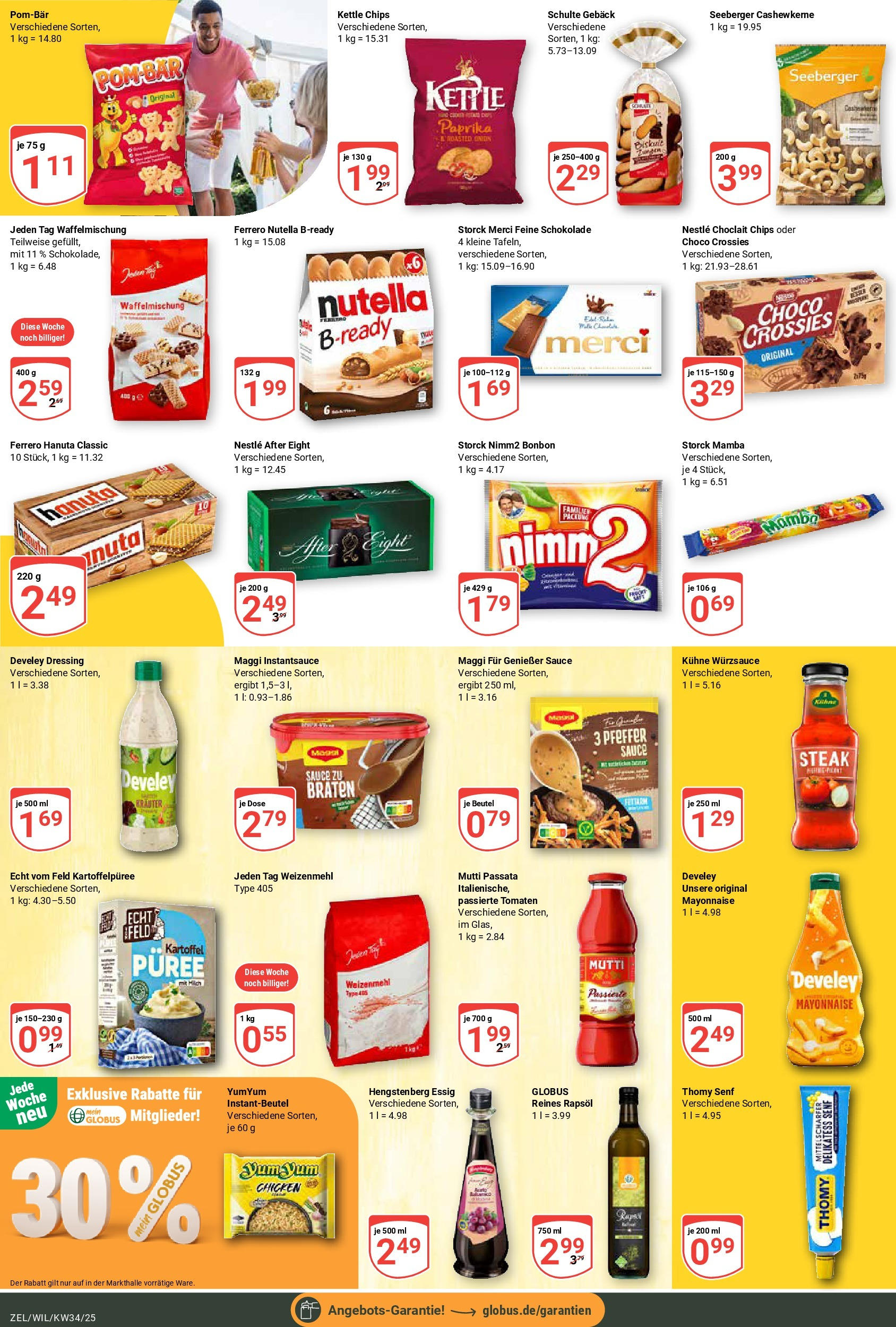 Globus prospekt Zell/mosel	 (ab 17.08.2025) » Angebote online | Seite: 12 | Produkte: Rapsöl, Dressing, Nutella, Mayonnaise