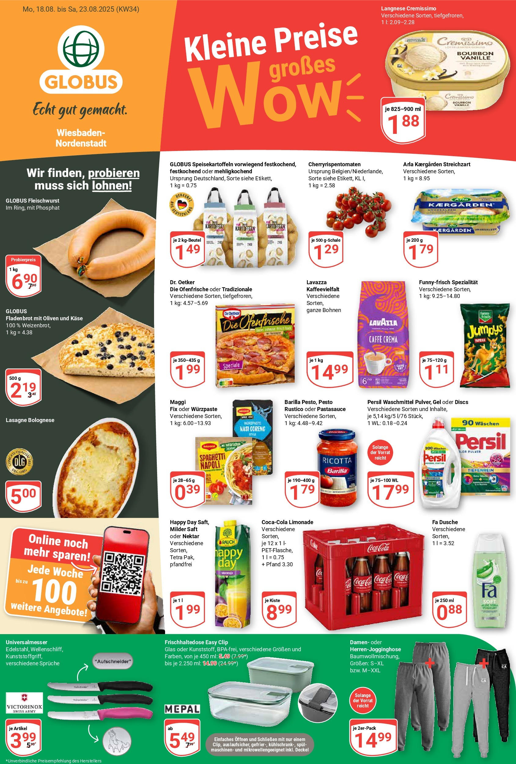 Globus prospekt Wiesbaden-Nordenstadt	 (ab 17.08.2025) » Angebote online | Seite: 1 | Produkte: Maggi, Cola, Dusche, Saft