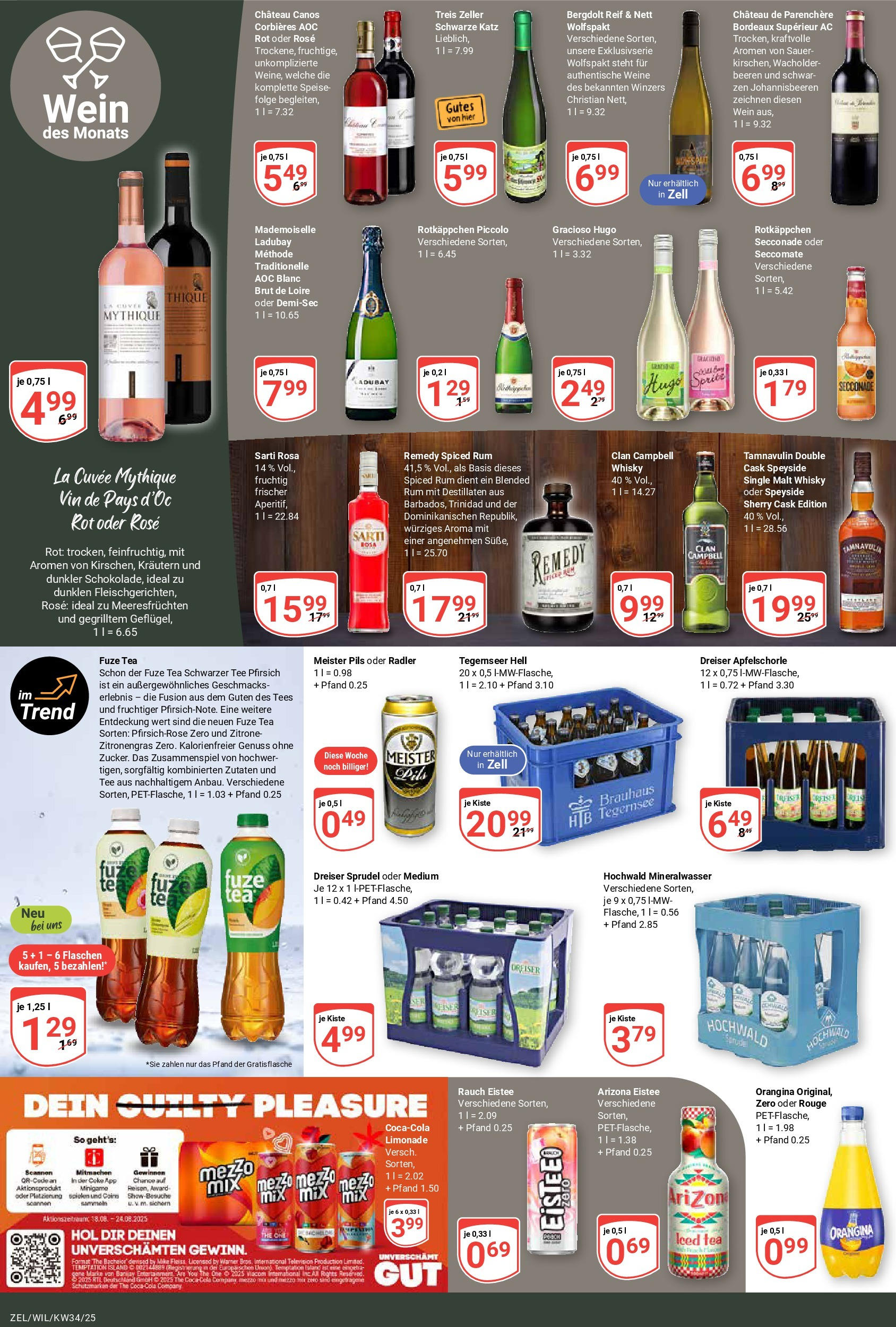 Globus prospekt Zell/mosel	 (ab 17.08.2025) » Angebote online | Seite: 13 | Produkte: Whisky, Zitronengras, Rotkäppchen, Wein