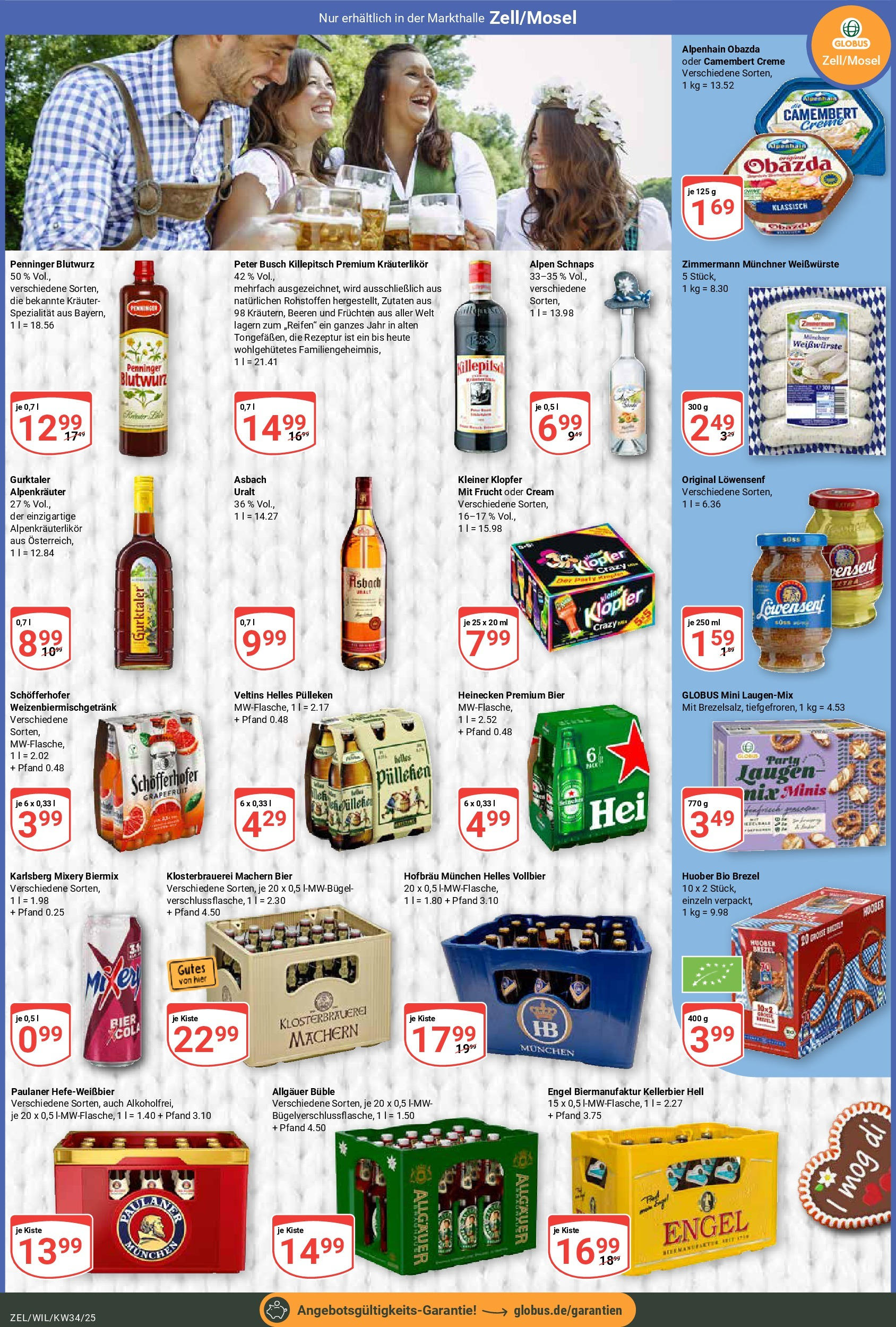 Globus prospekt Zell/mosel	 (ab 17.08.2025) » Angebote online | Seite: 16 | Produkte: Helles pulleken, Bier, Creme, Asbach