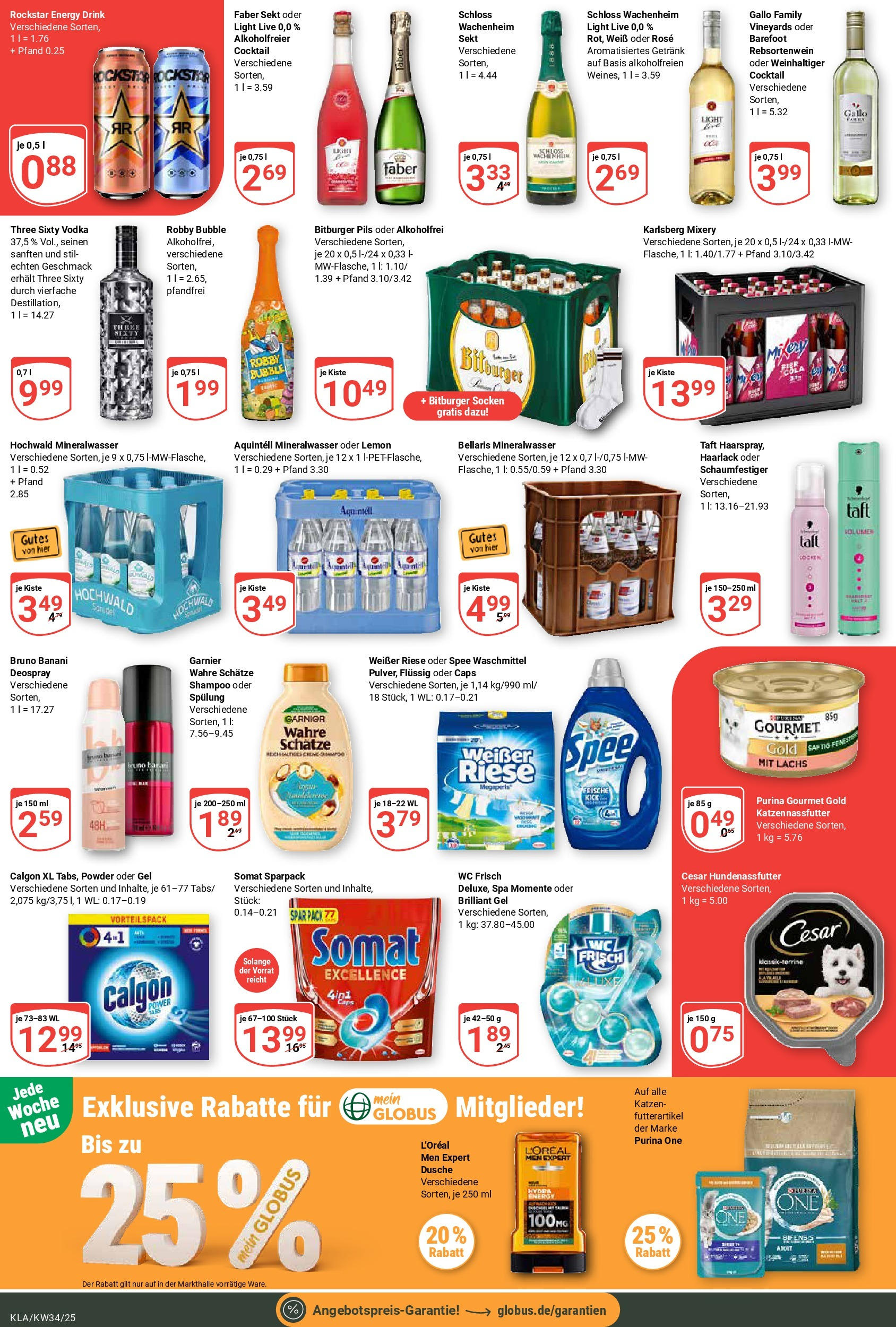 Globus prospekt Kaiserslautern	 (ab 17.08.2025) » Angebote online | Seite: 4 | Produkte: Energy, Spee, Socken, Purina gourmet gold