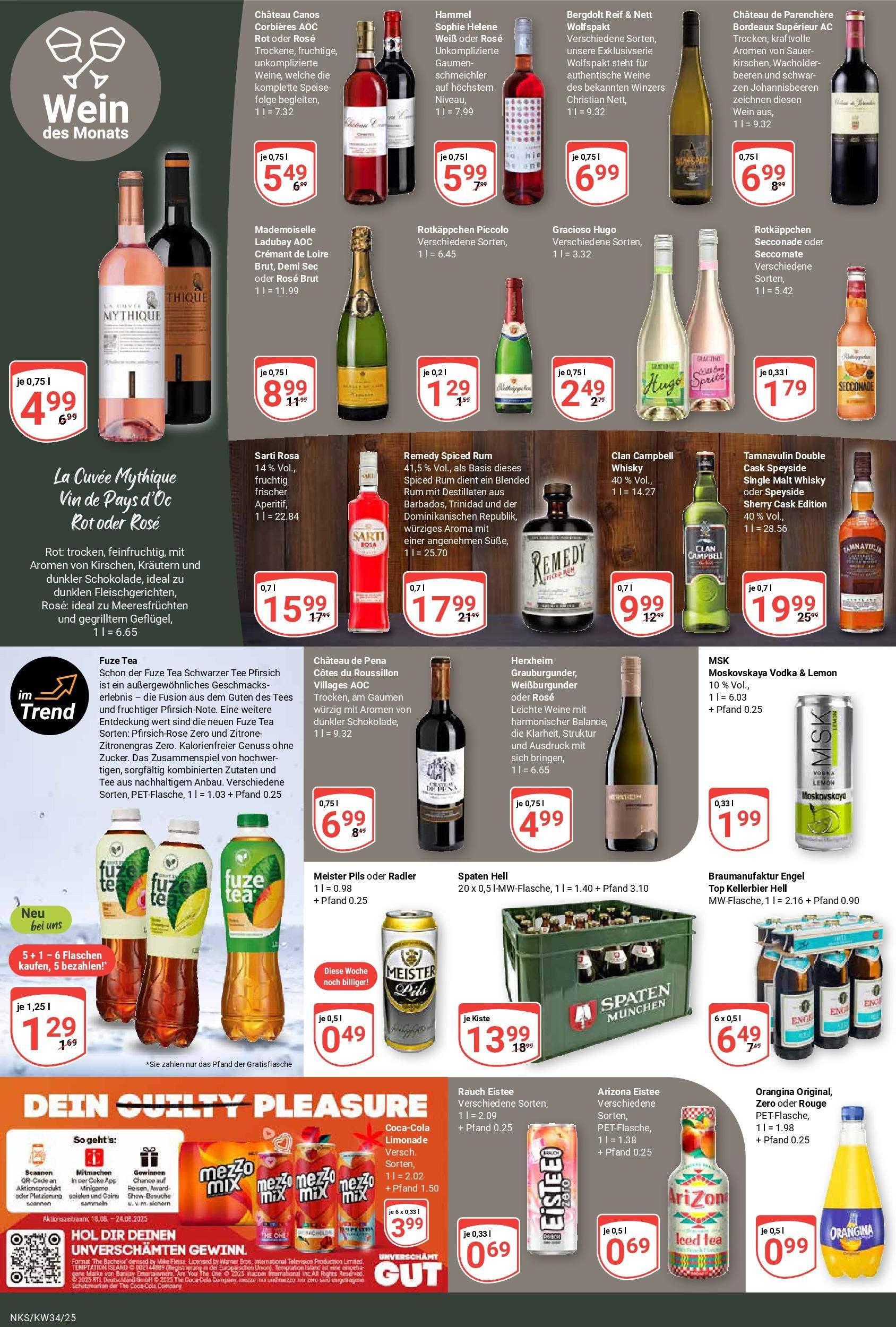 Globus prospekt Neunkirchen	 (ab 17.08.2025) » Angebote online | Seite: 15 | Produkte: Mezzo mix, Pils, Limonade, Vodka