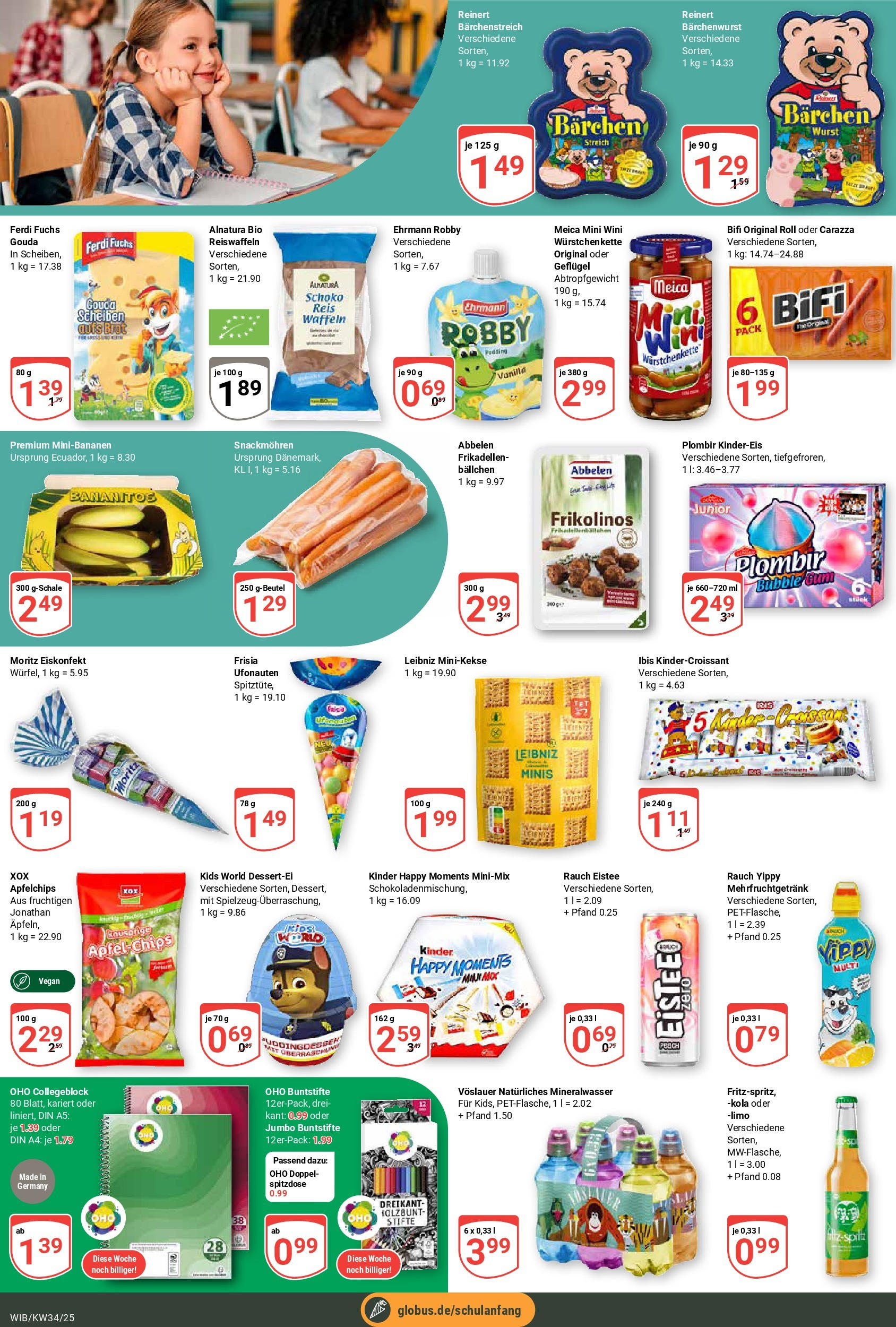 Globus prospekt Wiesbaden-Nordenstadt	 (ab 17.08.2025) » Angebote online | Seite: 14 | Produkte: Gouda, Meica, Waffeln, Wurst