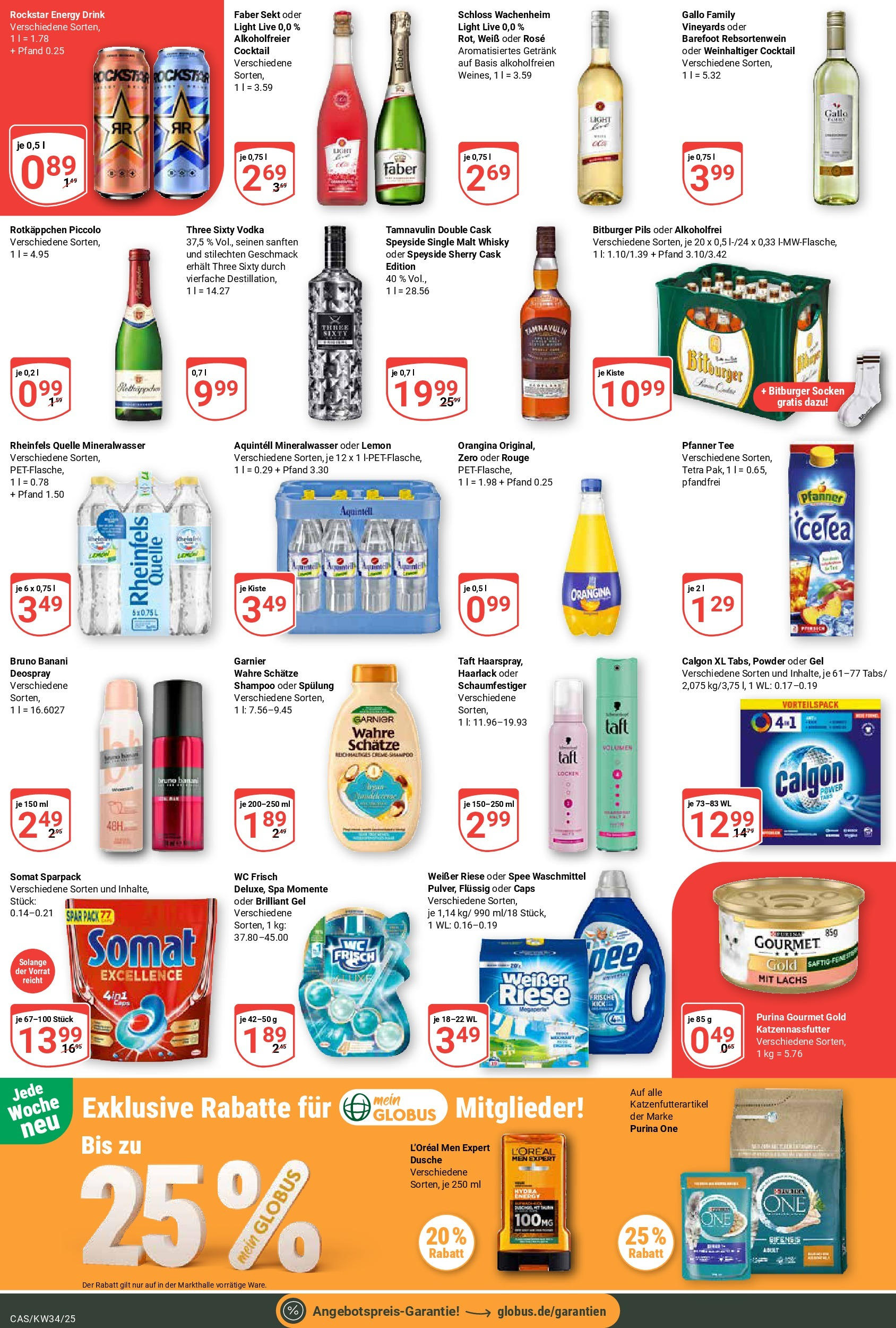 Globus prospekt Castrop-Rauxel	 (ab 17.08.2025) » Angebote online | Seite: 8 | Produkte: Rockstar energy, Pils, Shampoo, Spee