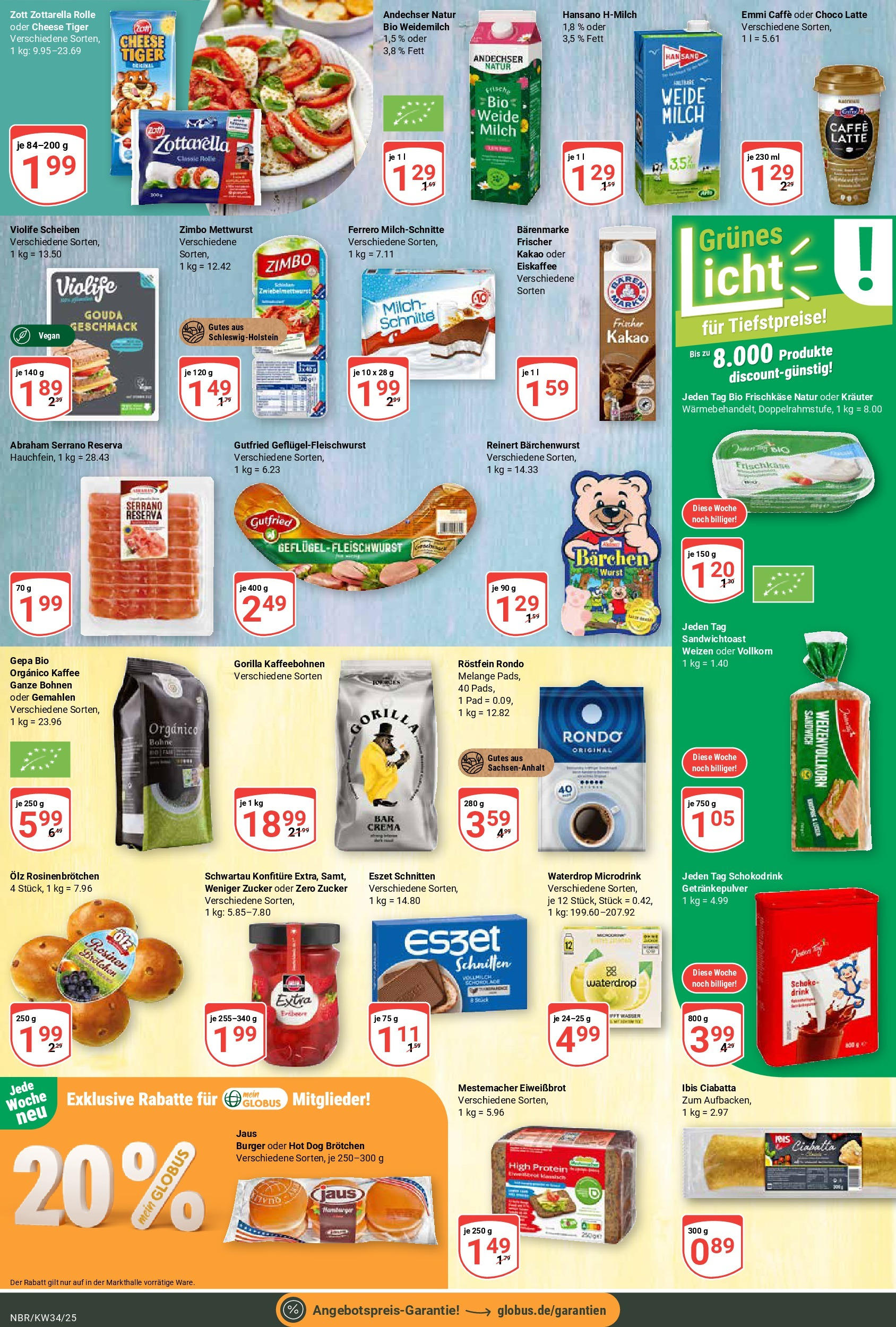 Globus prospekt Neubrandenburg	 (ab 17.08.2025) » Angebote online | Seite: 14 | Produkte: Kaffee, Gouda, Rosinen, Reis