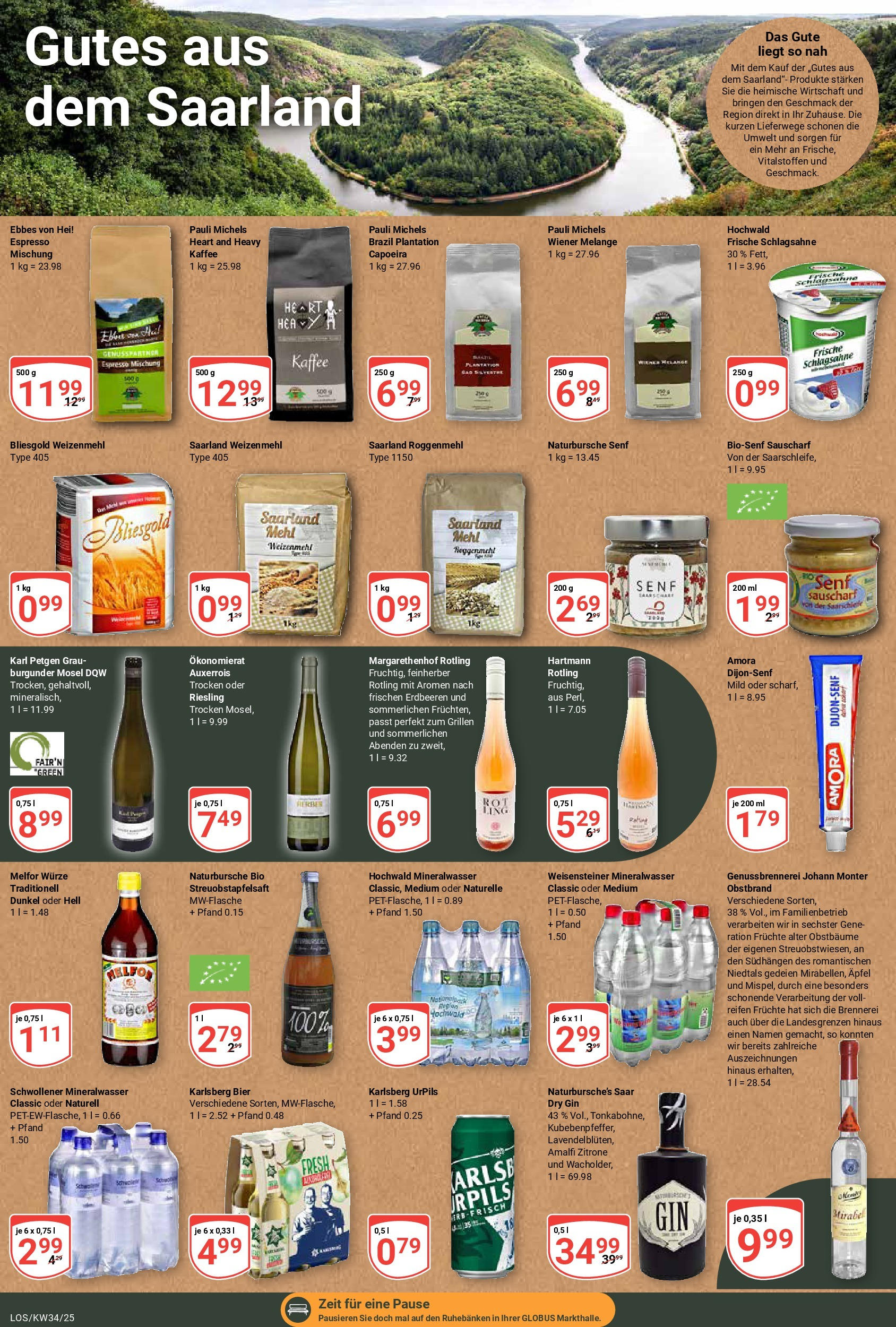 Globus prospekt Losheim Am See	 (ab 17.08.2025) » Angebote online | Seite: 16 | Produkte: Mehl, Schlagsahne, Äpfel, Weizenmehl