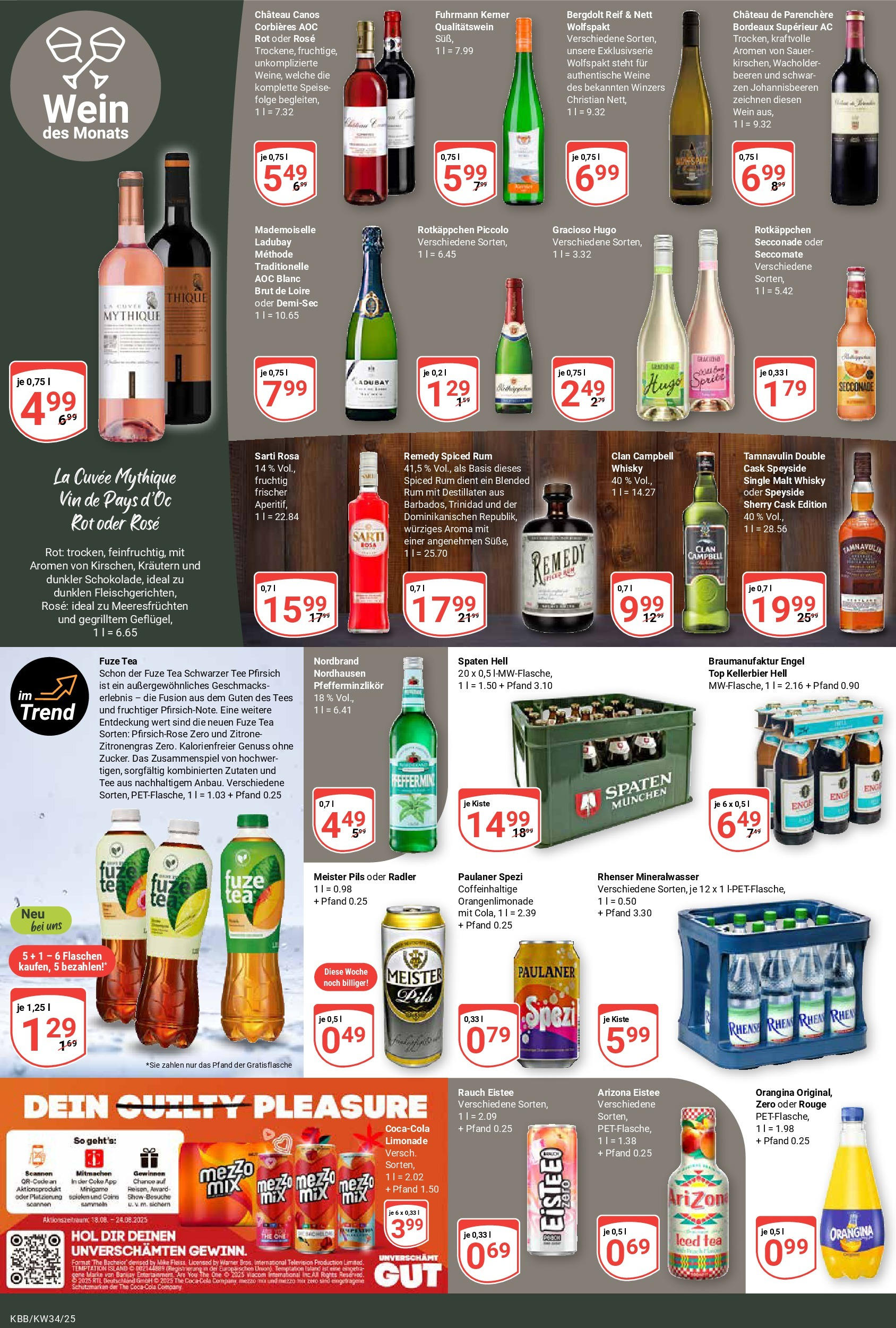 Globus prospekt Koblenz-Bubenheim	 (ab 17.08.2025) » Angebote online | Seite: 15 | Produkte: Rouge, Mineralwasser, Radler, Paulaner