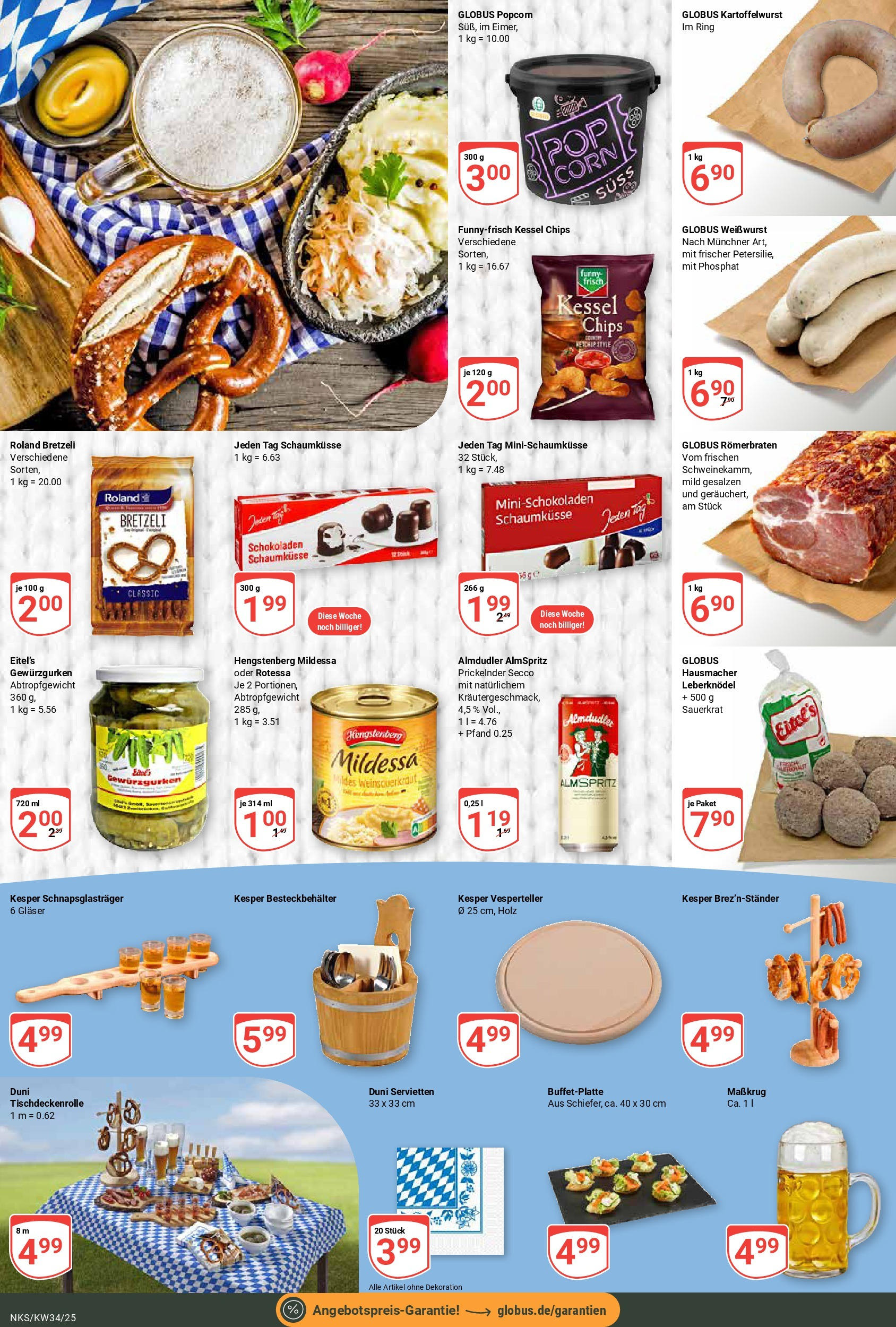 Globus prospekt Neunkirchen	 (ab 17.08.2025) » Angebote online | Seite: 20 | Produkte: Wurst, Chips