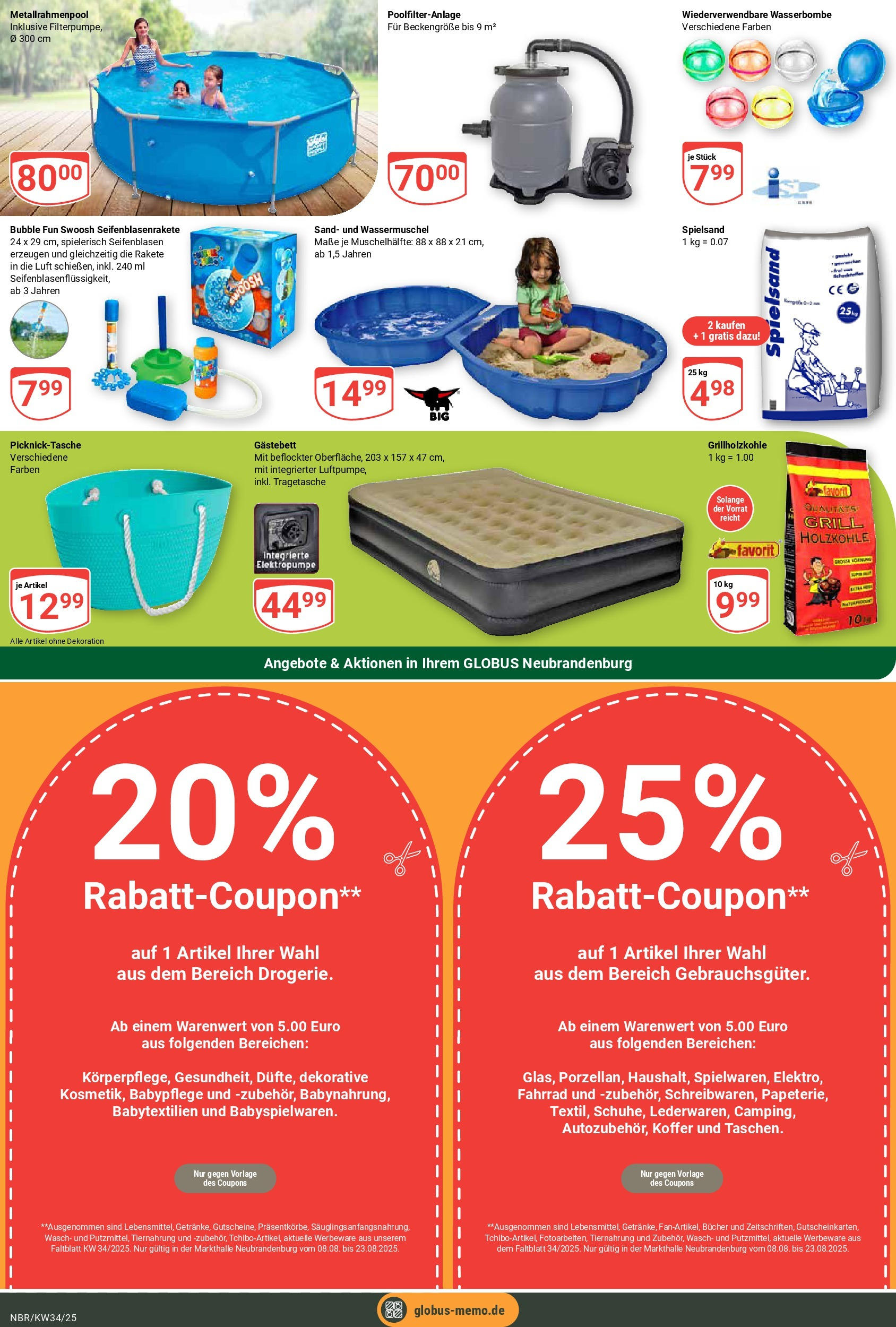 Globus prospekt Neubrandenburg	 (ab 17.08.2025) » Angebote online | Seite: 20 | Produkte: Grill, Koffer