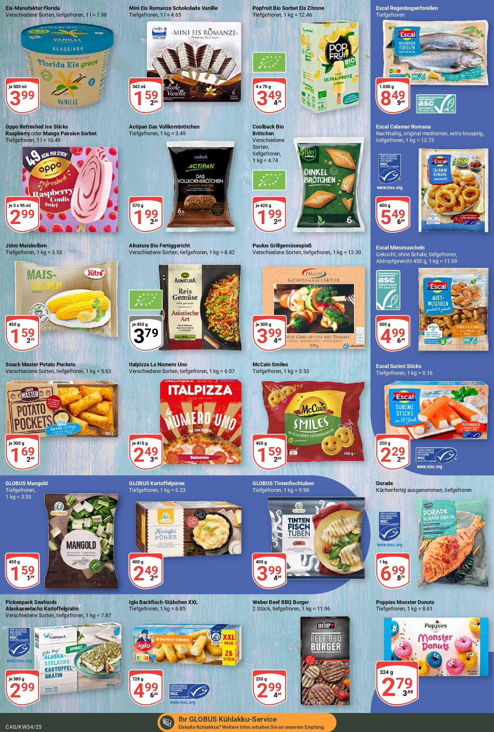 Globus prospekt Castrop-Rauxel	 (ab 17.08.2025) » Angebote online | Seite: 15 | Produkte: Dorade, Schokolade, Mango, Eis
