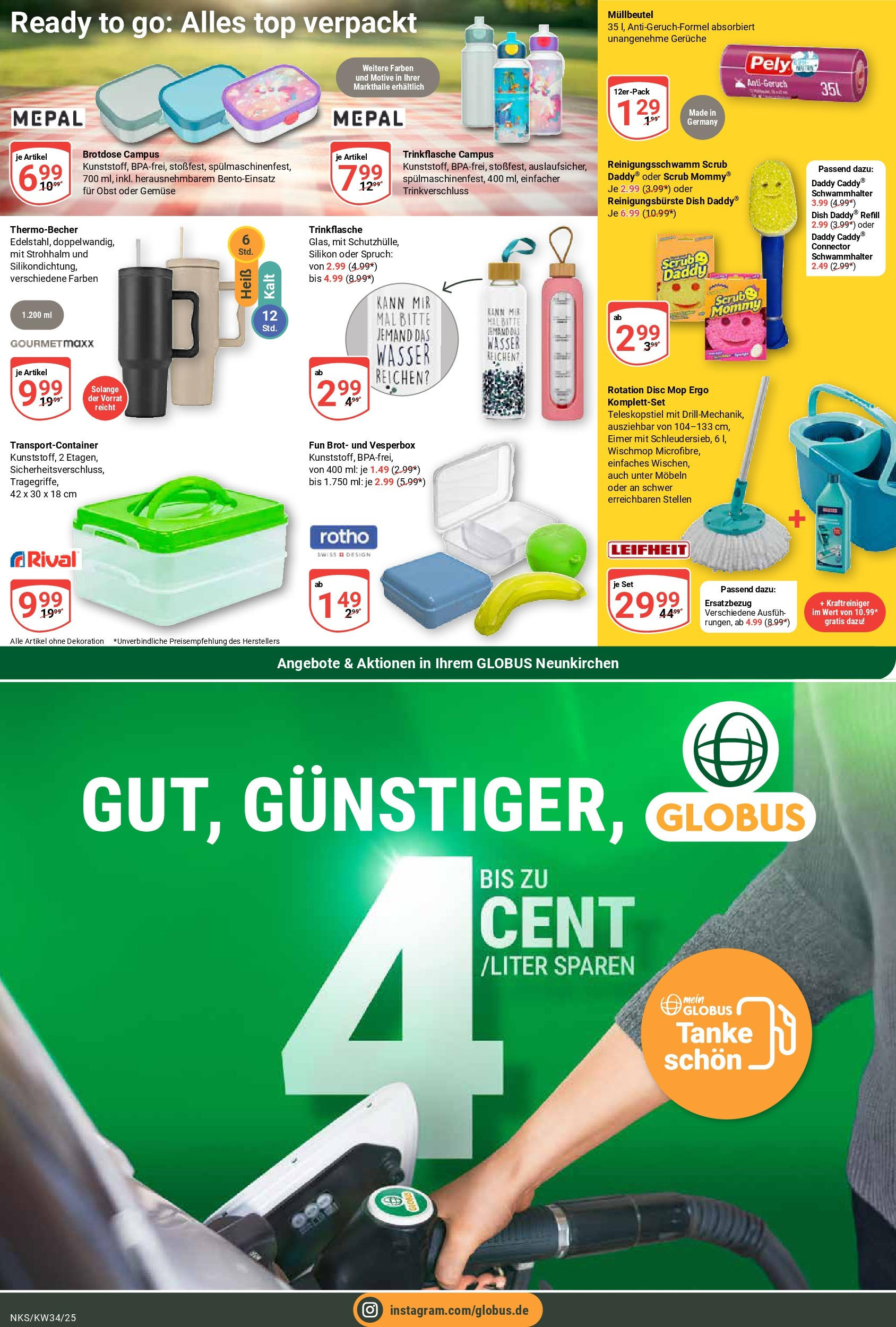 Globus prospekt Neunkirchen	 (ab 17.08.2025) » Angebote online | Seite: 22 | Produkte: Top, Wasser, Obst, Brot