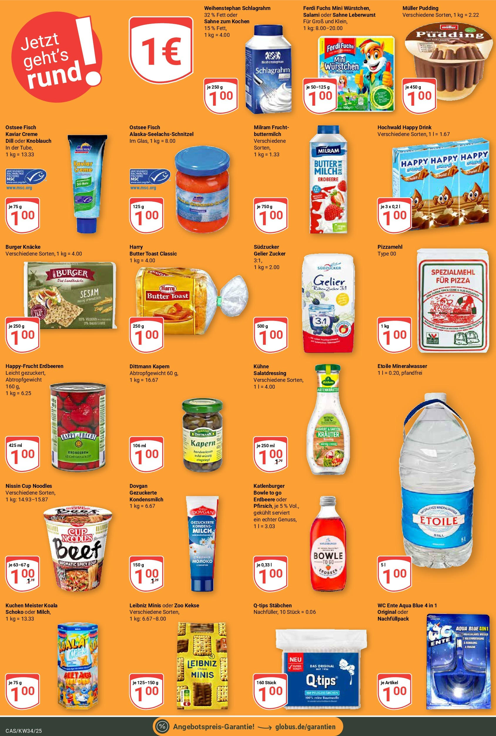 Globus prospekt Castrop-Rauxel	 (ab 17.08.2025) » Angebote online | Seite: 18 | Produkte: Pudding, Mineralwasser, Fisch, Milram