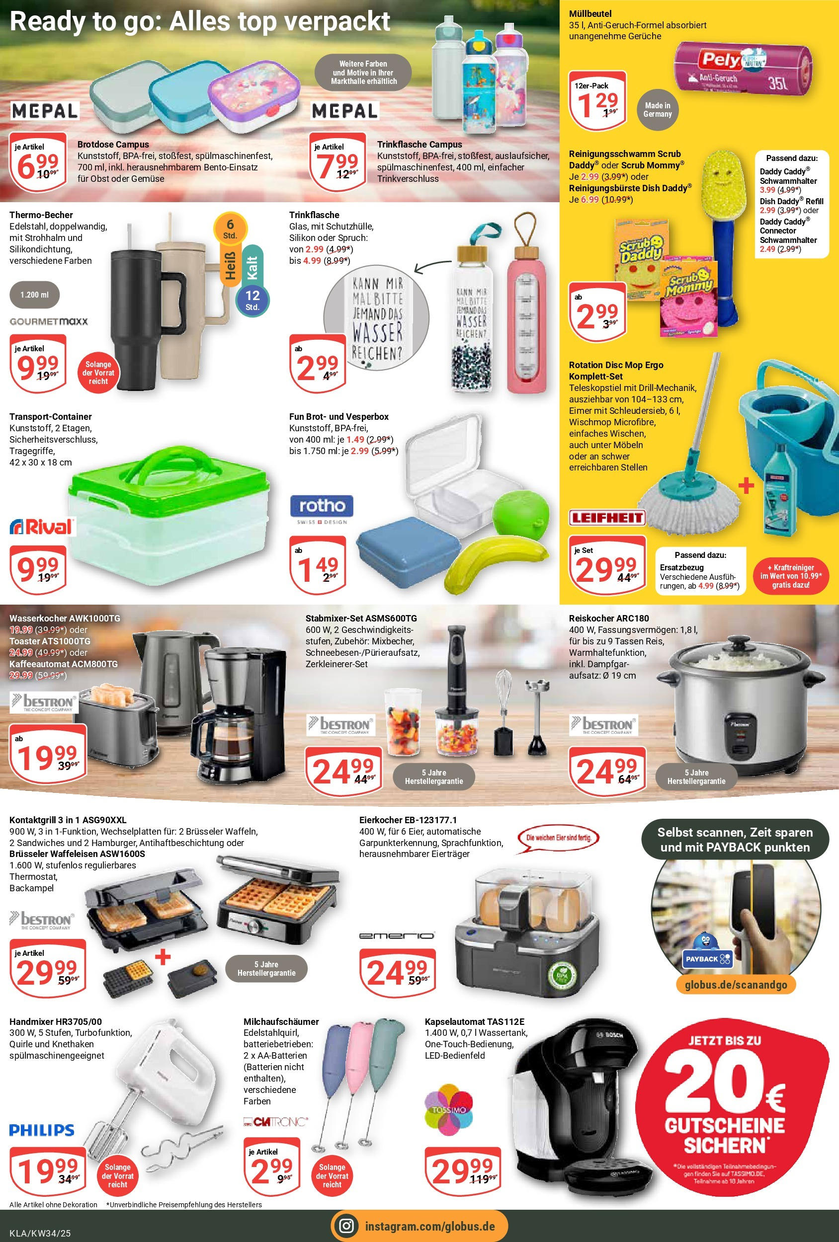 Globus prospekt Kaiserslautern	 (ab 17.08.2025) » Angebote online | Seite: 20 | Produkte: Top, Batterien, Gemüse, Eierkocher