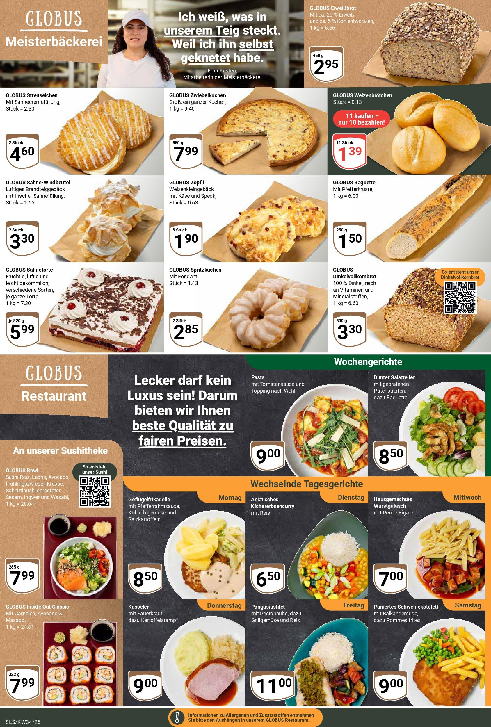 Globus prospekt Saarlouis	 (ab 17.08.2025) » Angebote online | Seite: 8 | Produkte: Baguette, Pommes frites, Pasta, Reis