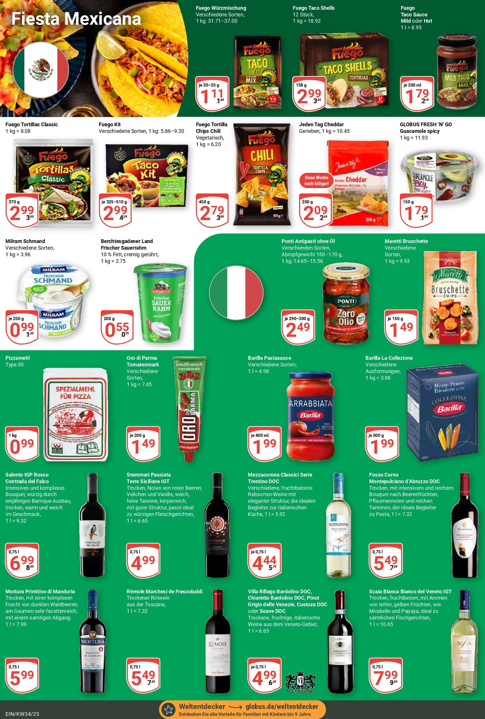 Globus prospekt Homburg-Einöd	 (ab 17.08.2025) » Angebote online | Seite: 17 | Produkte: Barilla, Öl, Oro di parma, Chips