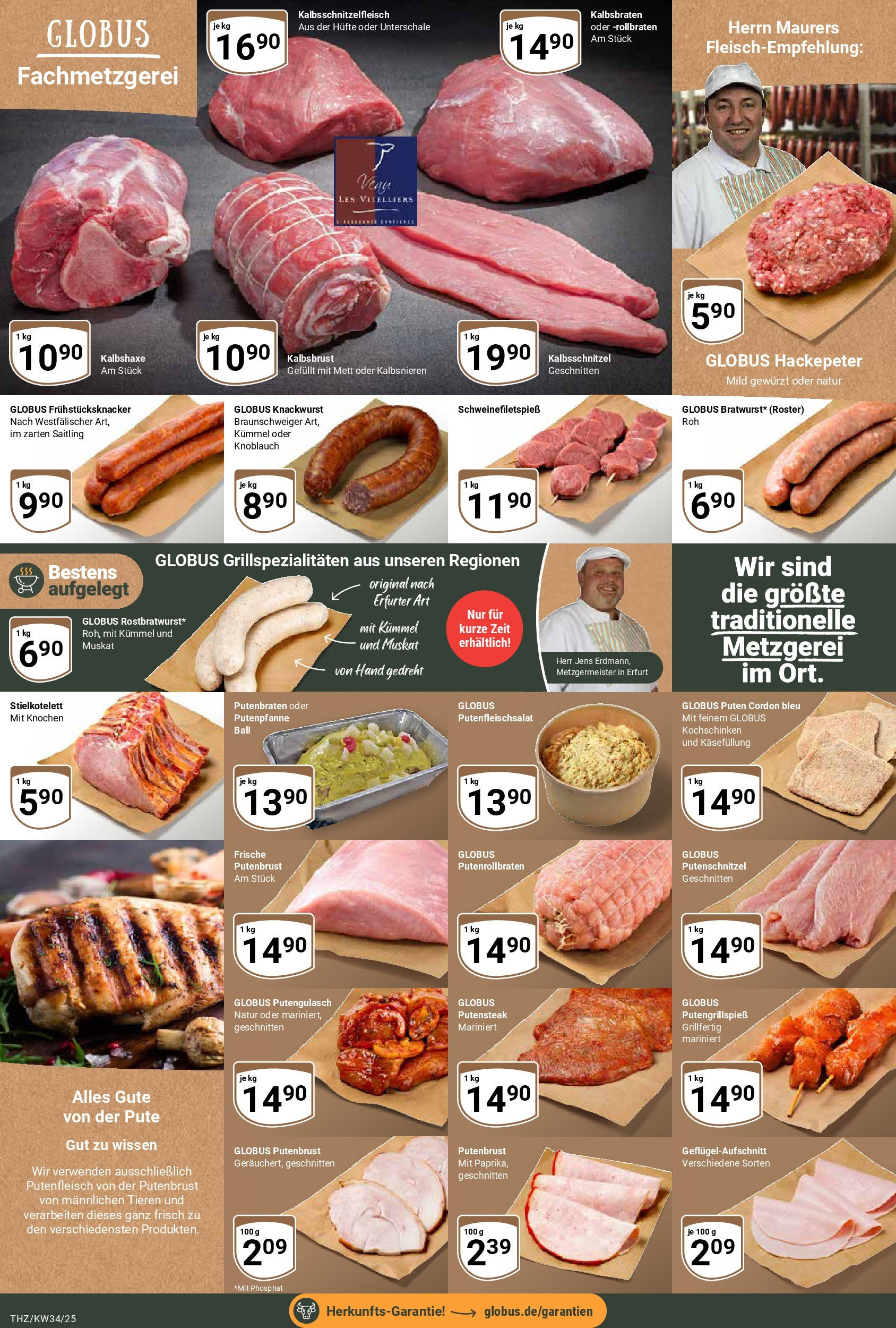 Globus prospekt Zeitz	 (ab 17.08.2025) » Angebote online | Seite: 9 | Produkte: Pute, Putenschnitzel, Knoblauch