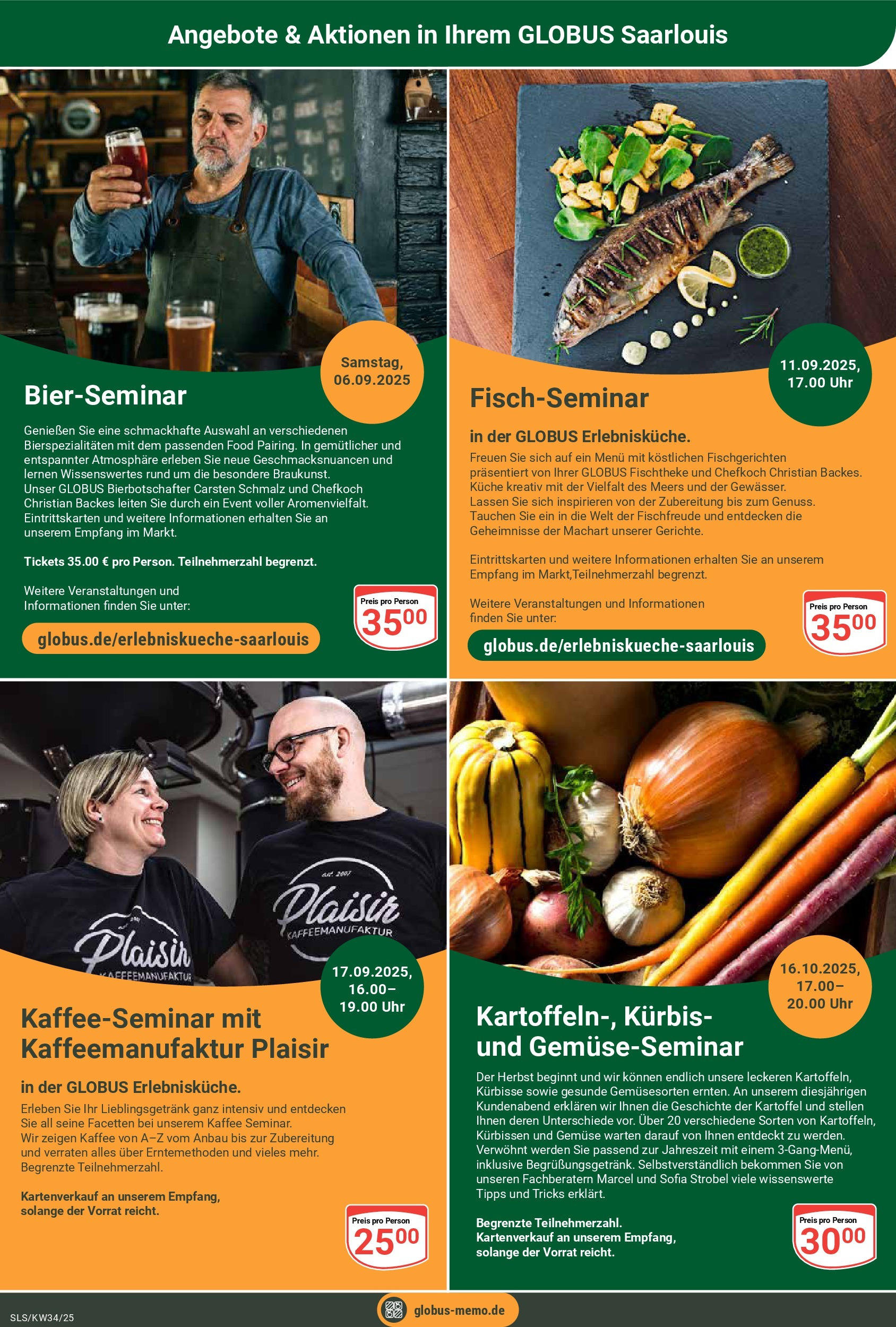 Globus prospekt Saarlouis	 (ab 17.08.2025) » Angebote online | Seite: 21 | Produkte: Kaffee, Küche, Gemüse, Kürbis