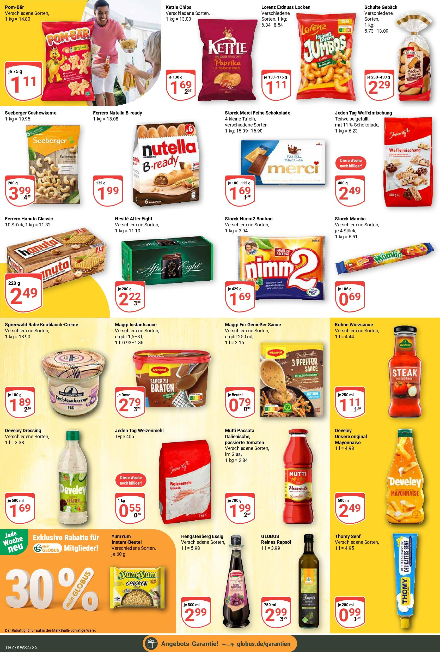 Globus prospekt Zeitz	 (ab 17.08.2025) » Angebote online | Seite: 14 | Produkte: Dressing, Mayonnaise, Pfeffer, Chips