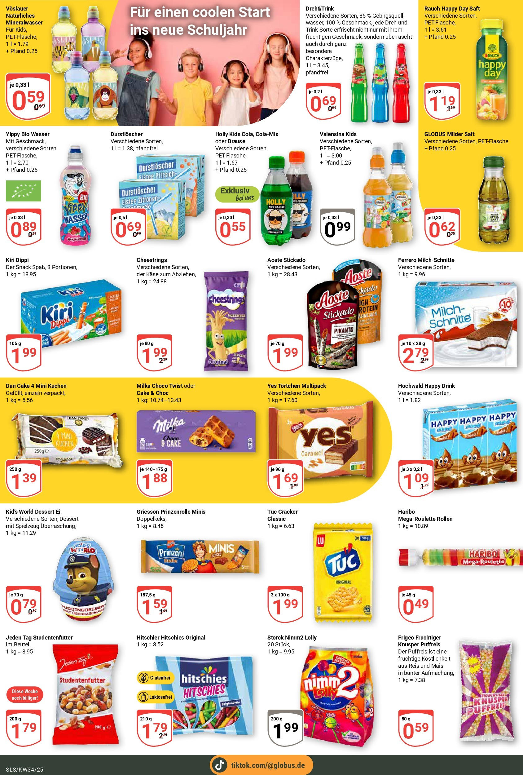 Globus prospekt Saarlouis	 (ab 17.08.2025) » Angebote online | Seite: 24 | Produkte: Milka, Valensina, Wasser, Reis
