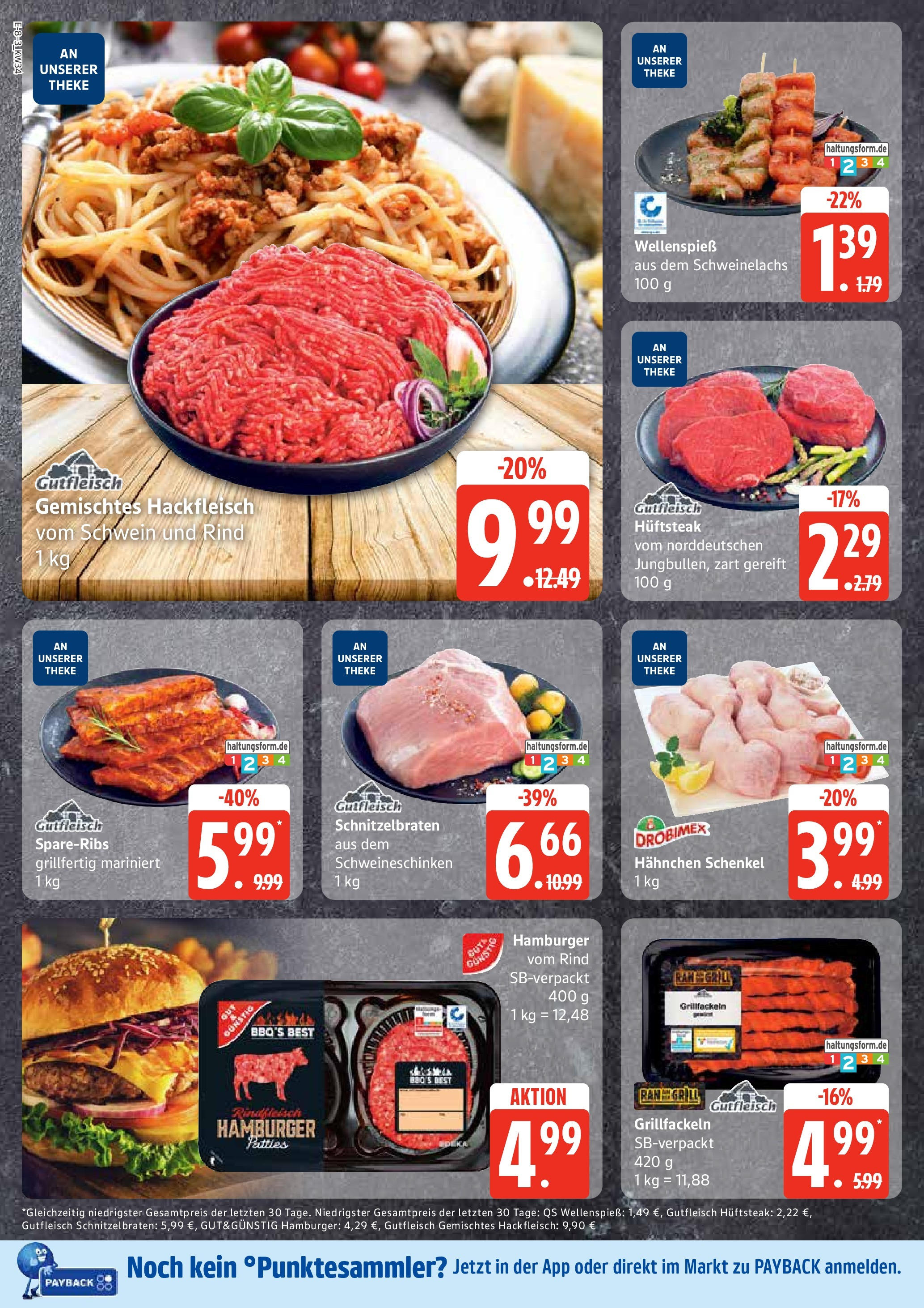Edeka prospekt Reinbek	 (ab 17.08.2025) » Angebote Online | Seite: 8 | Produkte: Hahnchen, Theke, Steak, Hackfleisch