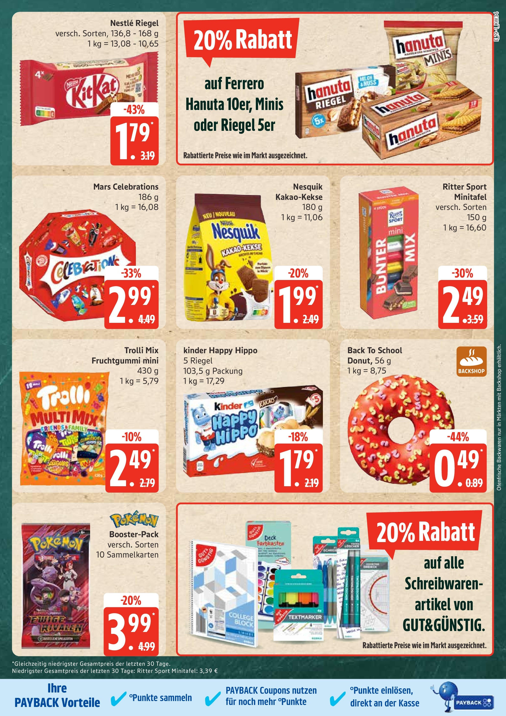 Marktkauf - Marktkauf: Wochenangebote (ab 17.08.2025) » Angebote ab Montag | Seite: 19 | Produkte: Nesquik, Ritter sport, Ofenfrische, Celebrations Marktkauf - Marktkauf: Wochenangebote (ab 17.08.2025) » Angebote online | Seite: 19 | Produkte: Nesquik, Ritter sport, Ofenfrische, Celebrations