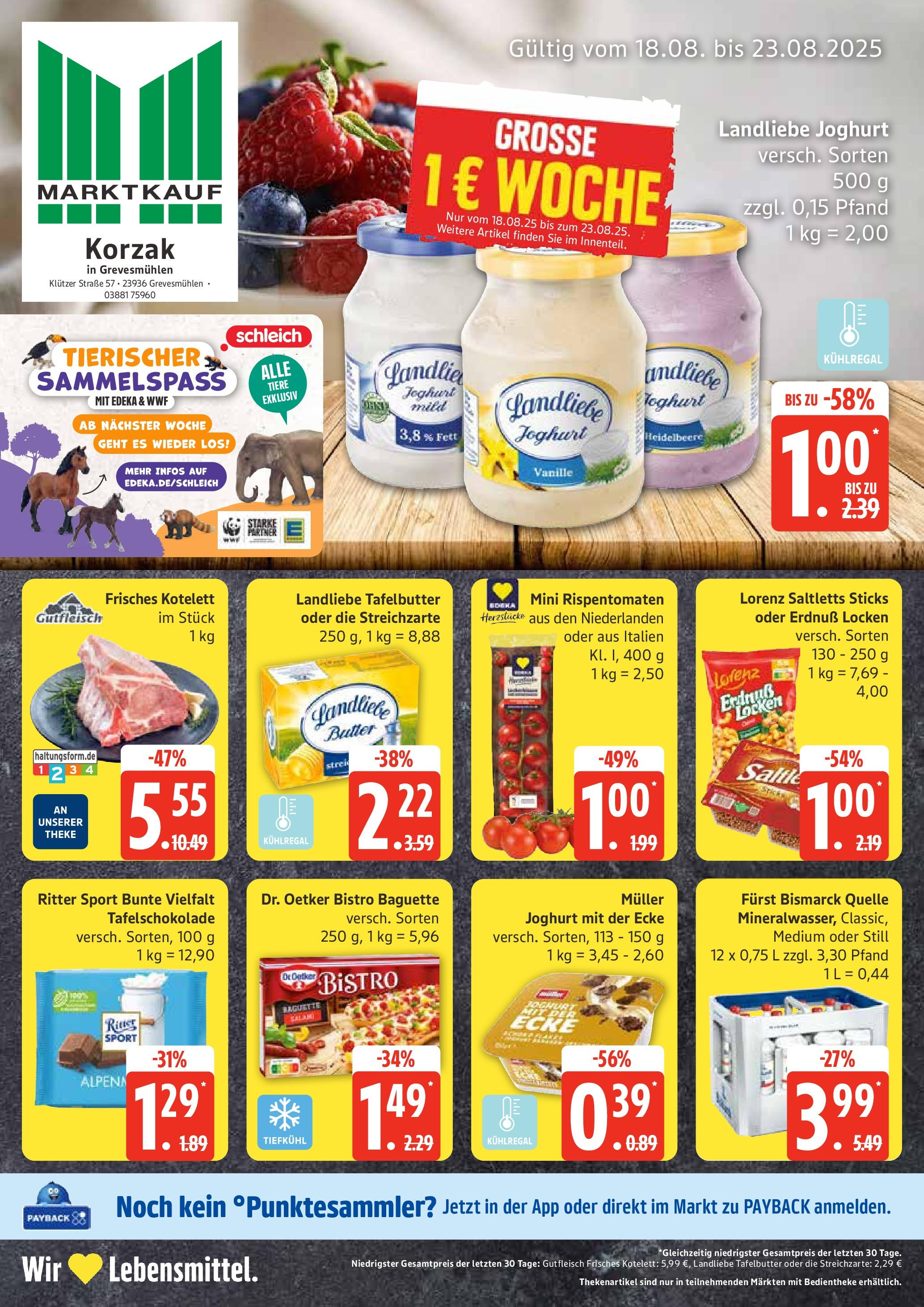 Marktkauf - Marktkauf: Wochenangebote (ab 17.08.2025) » Angebote ab Montag | Seite: 1 | Produkte: Butter, Joghurt, Theke, Landliebe joghurt Marktkauf - Marktkauf: Wochenangebote (ab 17.08.2025) » Angebote online | Seite: 1 | Produkte: Butter, Joghurt, Theke, Landliebe joghurt