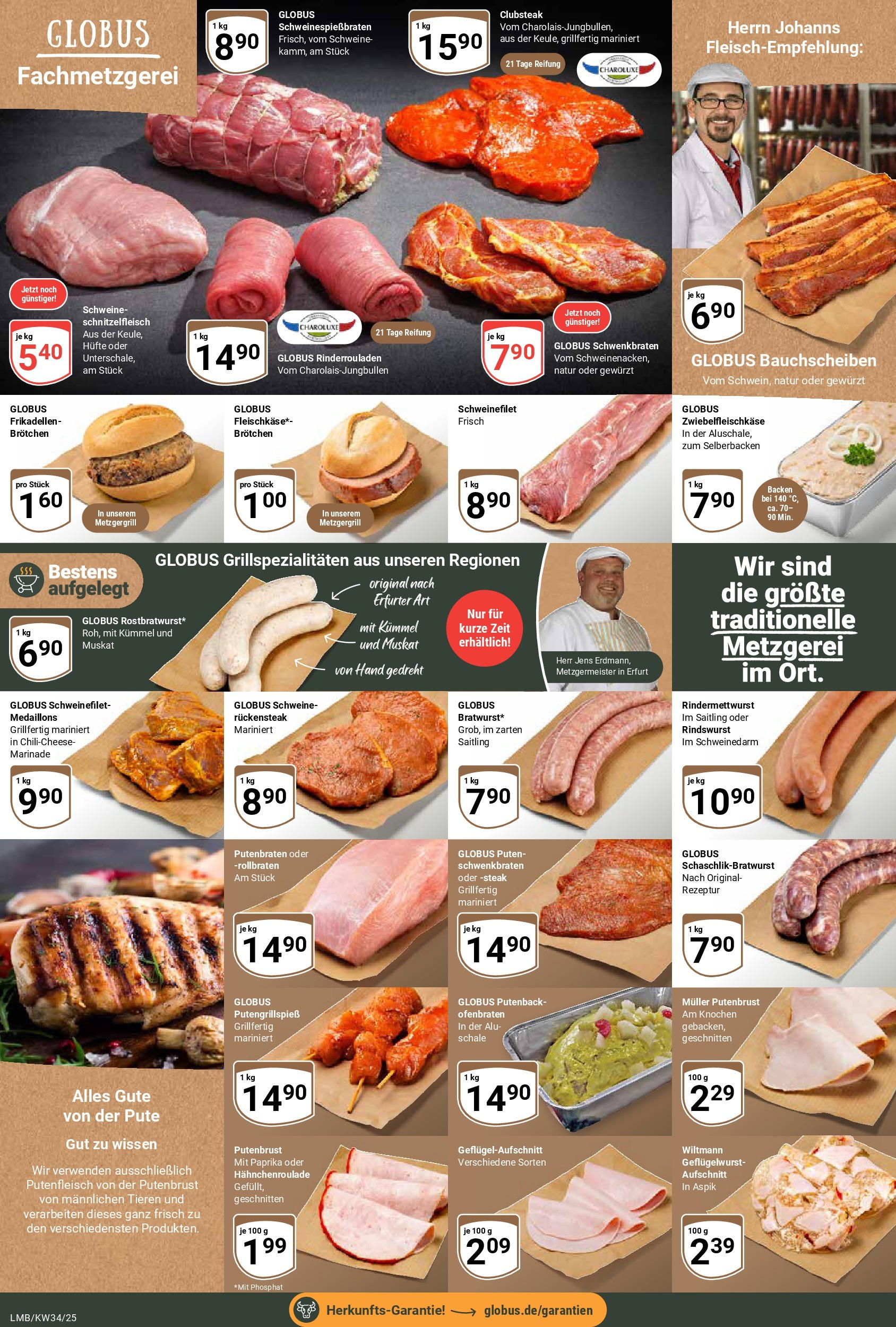 Globus prospekt Limburg (ab 17.08.2025) » Angebote ab Montag | Seite: 11 | Produkte: Pute, Schweinefilet, Paprika, Steak Globus prospekt Limburg (ab 17.08.2025) » Angebote online | Seite: 11 | Produkte: Pute, Schweinefilet, Paprika, Steak