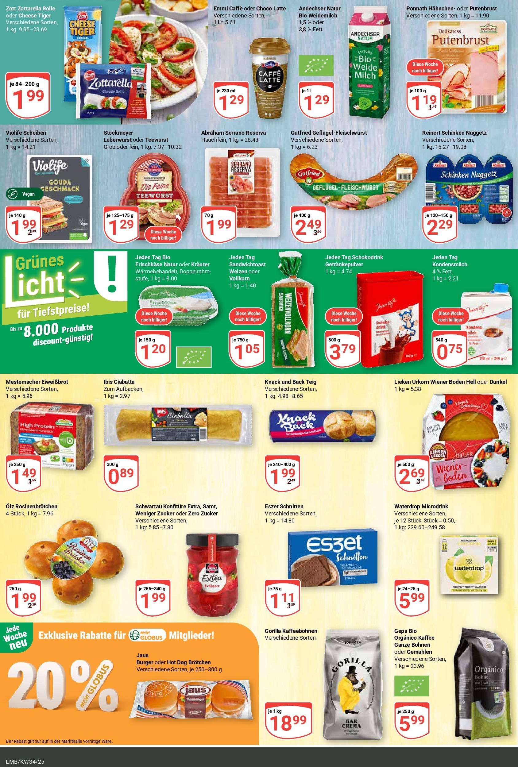 Globus prospekt Limburg (ab 17.08.2025) » Angebote ab Montag | Seite: 15 | Produkte: Burger, Rosinen, Schinken, Frischkase Globus prospekt Limburg (ab 17.08.2025) » Angebote online | Seite: 15 | Produkte: Burger, Rosinen, Schinken, Frischkase
