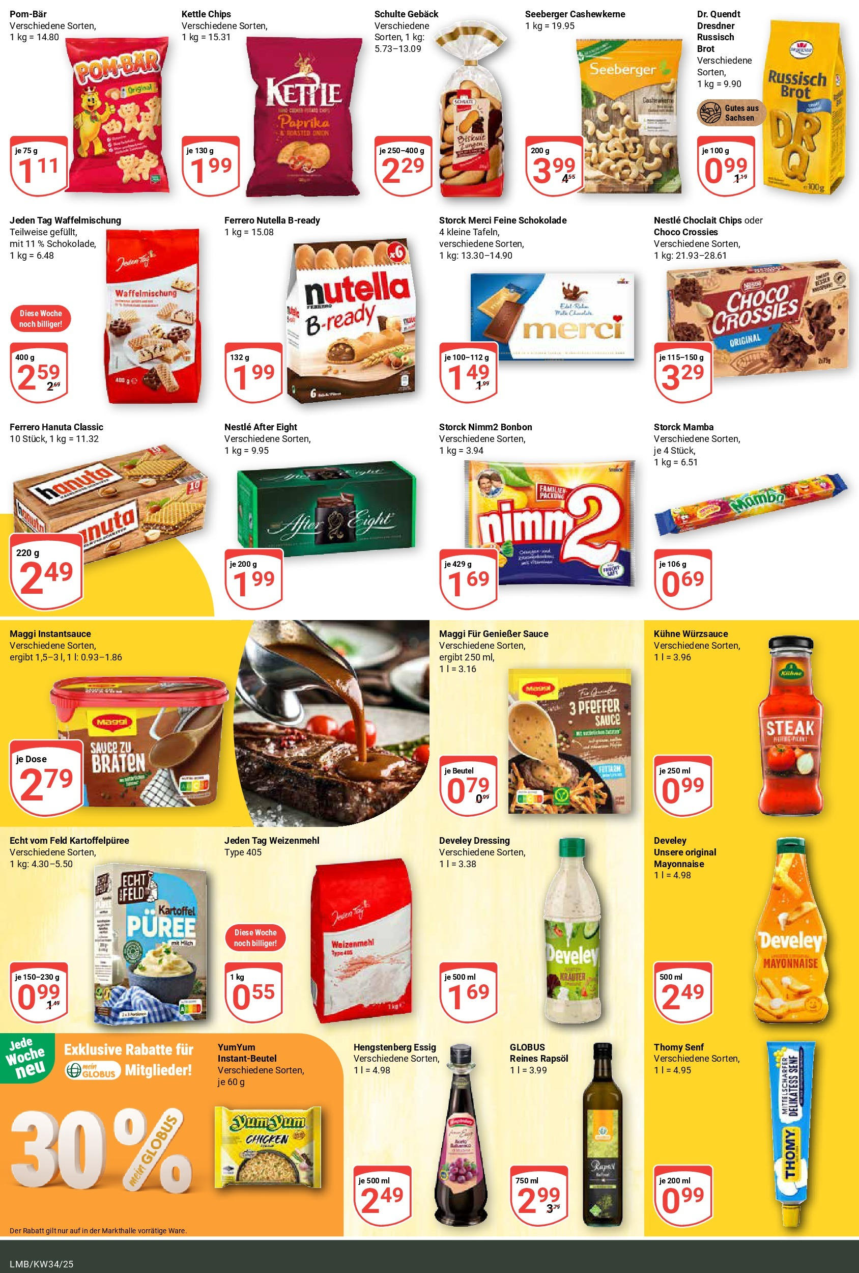 Globus prospekt Limburg (ab 17.08.2025) » Angebote ab Montag | Seite: 17 | Produkte: Maggi, Schokolade, Rapsöl, Brot Globus prospekt Limburg (ab 17.08.2025) » Angebote online | Seite: 17 | Produkte: Maggi, Schokolade, Rapsöl, Brot