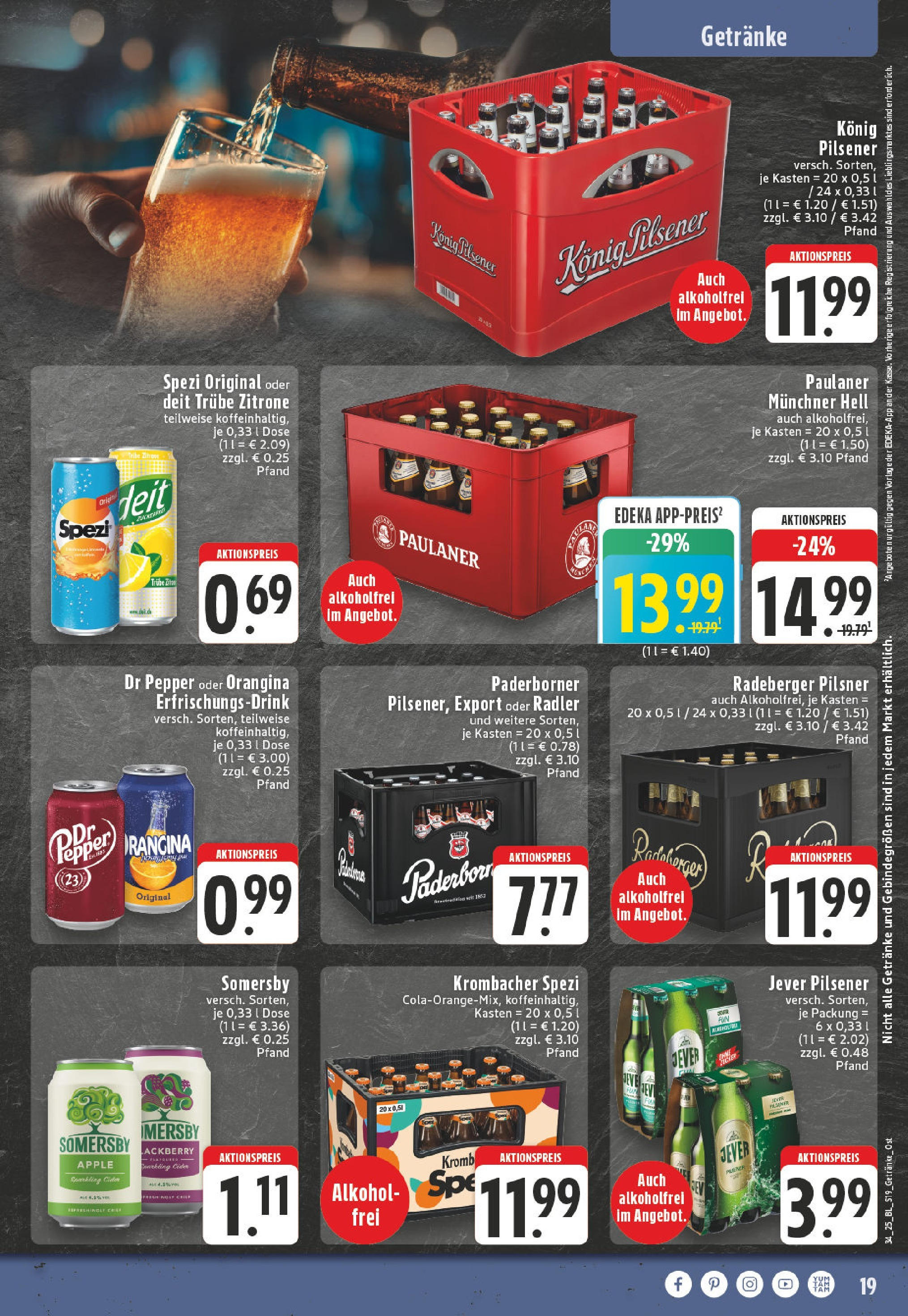 Edeka prospekt Bielefeld	 (ab 17.08.2025) » Angebote Online | Seite: 19 | Produkte: Konig pilsener, Apple, Radler, Radeberger pilsner