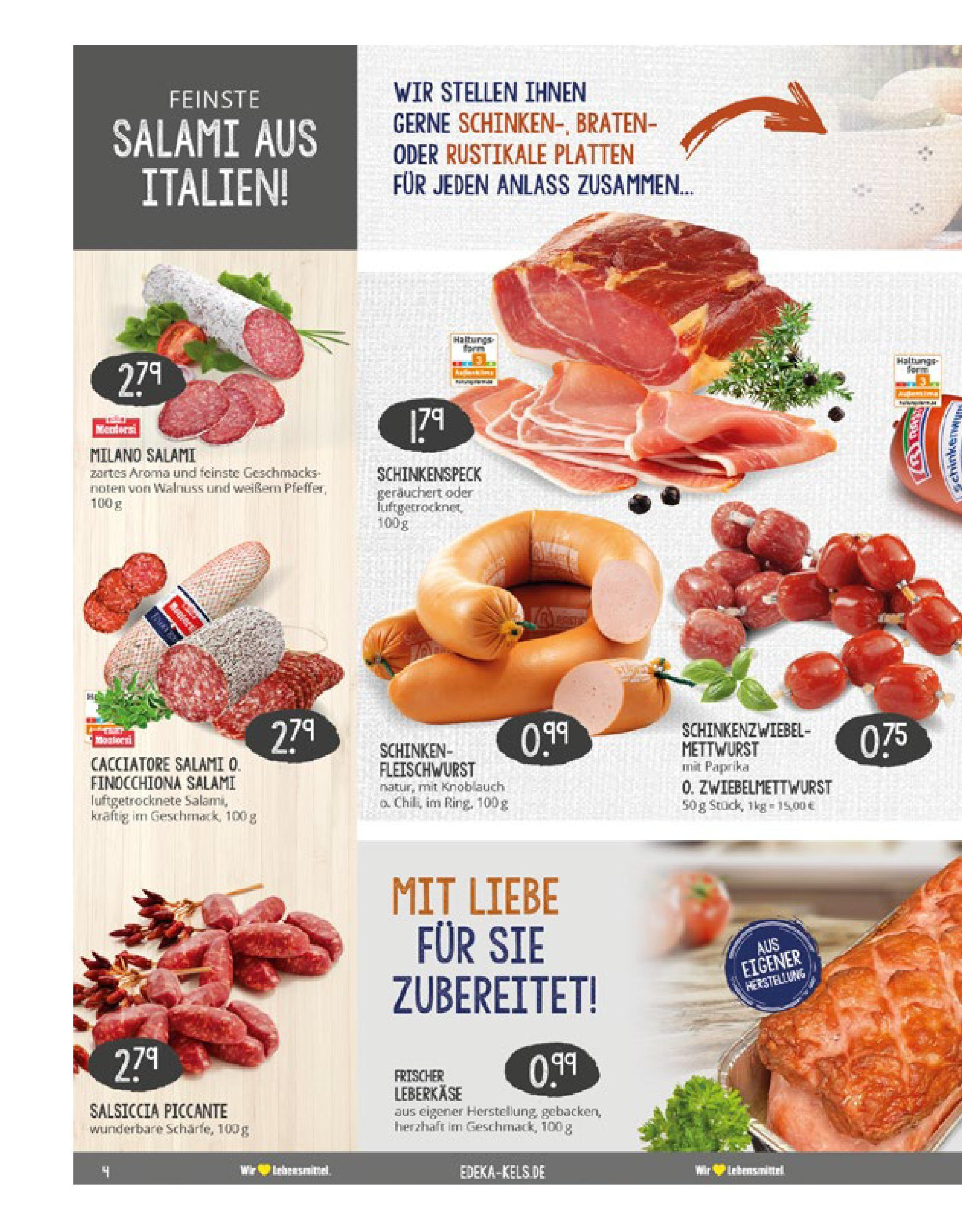 Edeka prospekt Ratingen	 (ab 17.08.2025) » Angebote Online | Seite: 4 | Produkte: Paprika, Knoblauch, Schinken, Leberkase
