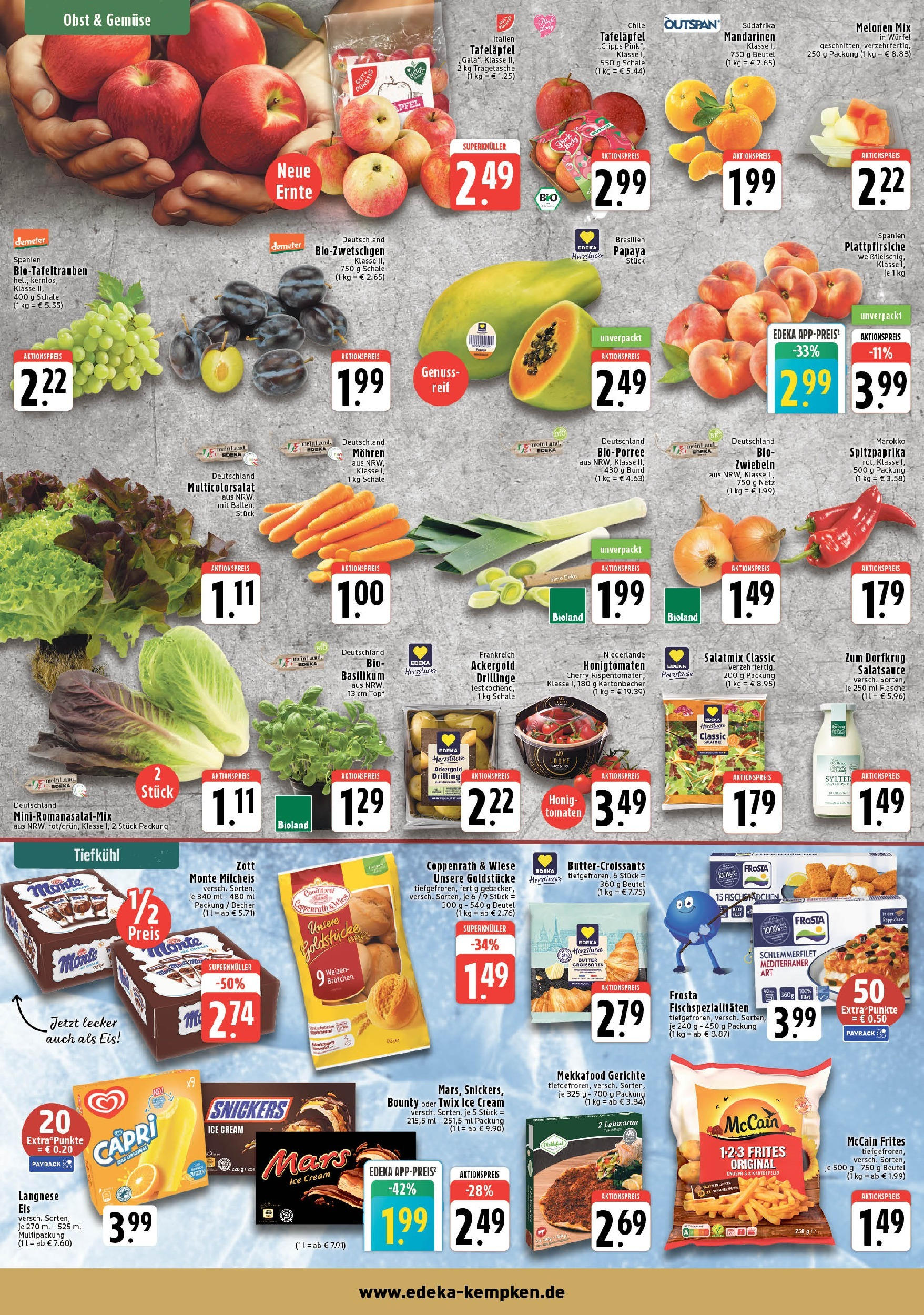 Edeka prospekt Krefeld	 (ab 17.08.2025) » Angebote Online | Seite: 4 | Produkte: Mandarinen, Snickers, Mars, Mohren