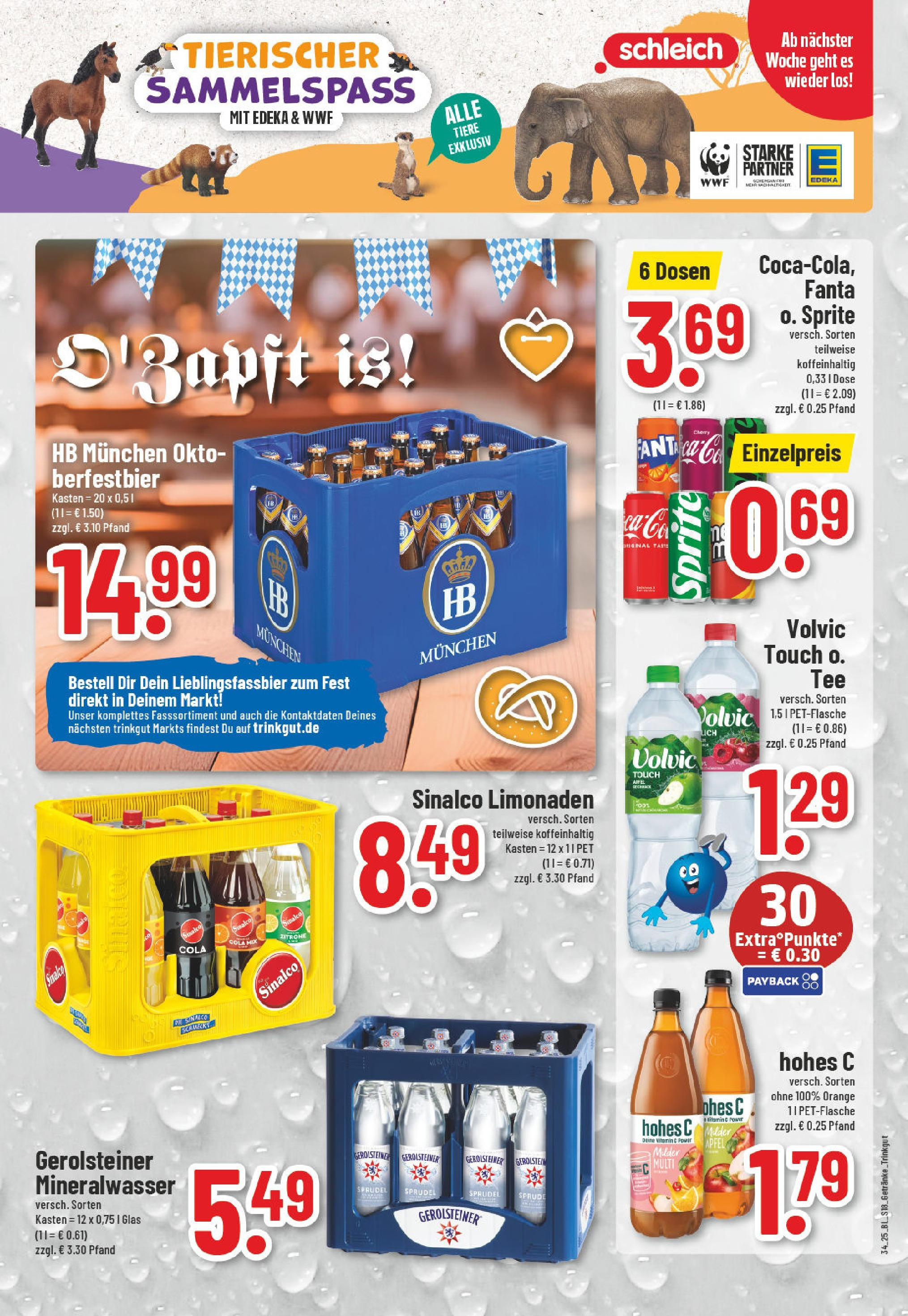 Edeka prospekt Telgte	 (ab 17.08.2025) » Angebote Online | Seite: 19 | Produkte: Sprite, Äpfel, Hohes c, Gerolsteiner
