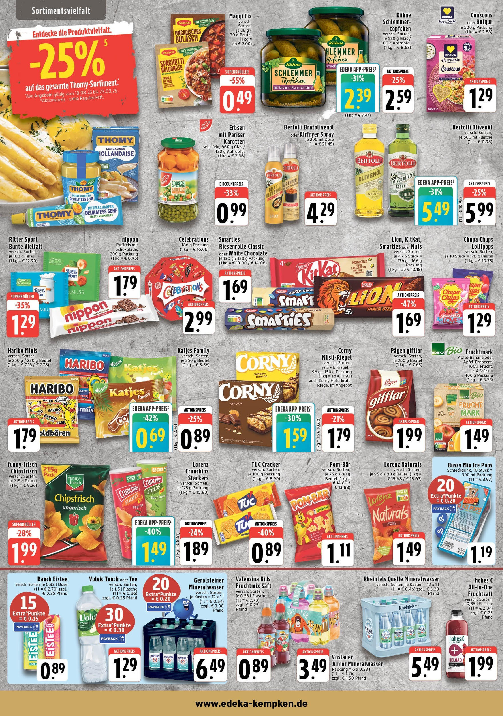 Edeka prospekt Krefeld	 (ab 17.08.2025) » Angebote Online | Seite: 6 | Produkte: Bertolli olivenol, POM-BÄR, Valensina, Gulasch