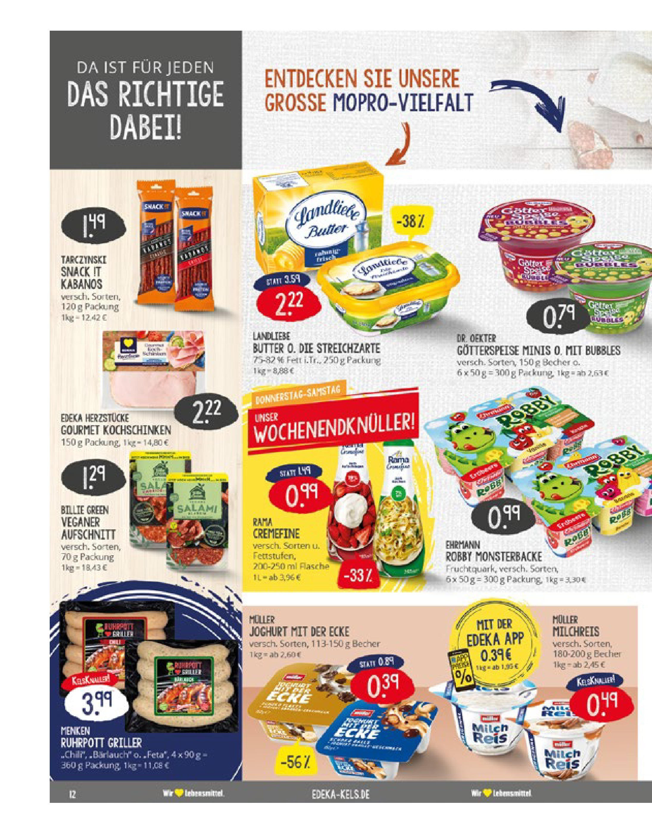Edeka prospekt Ratingen	 (ab 17.08.2025) » Angebote Online | Seite: 12 | Produkte: Rama, Butter, Rama cremefine, Landliebe butter
