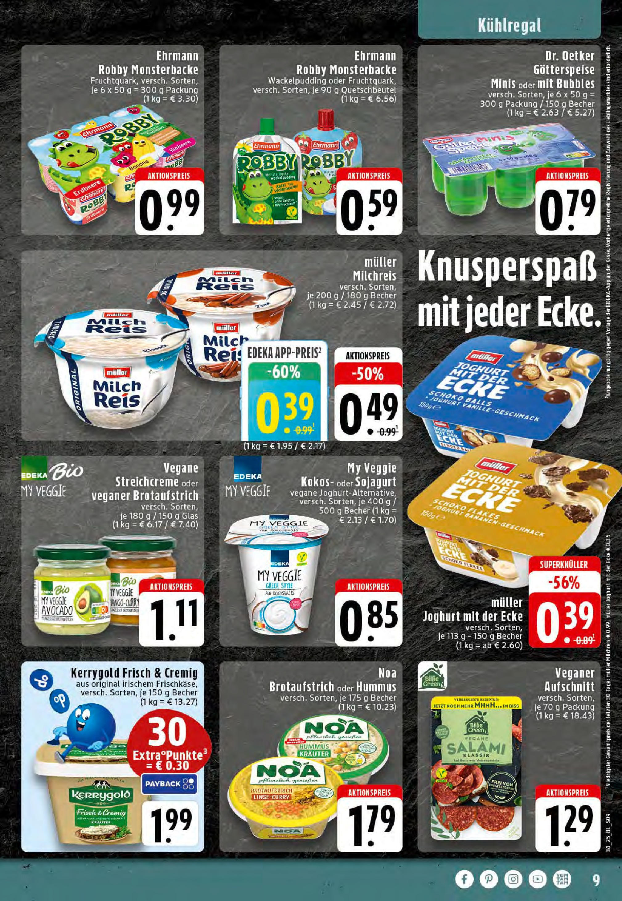 Edeka prospekt Rheine	 (ab 17.08.2025) » Angebote Online | Seite: 9 | Produkte: Milch, Joghurt, Salami, Fruchtsaft