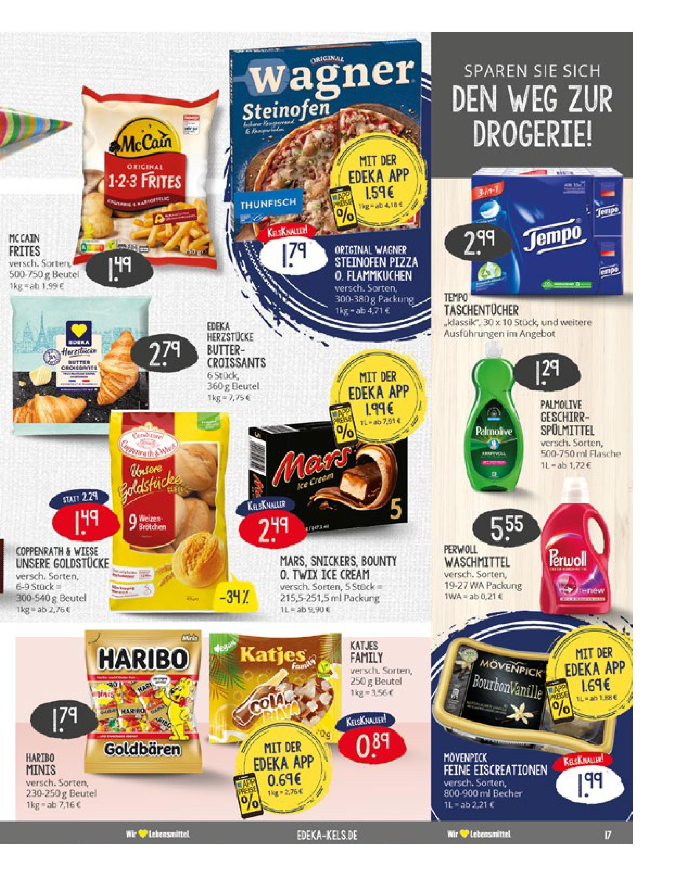 Edeka prospekt Ratingen	 (ab 17.08.2025) » Angebote Online | Seite: 17 | Produkte: Butter, Mars, Croissant, Pizza